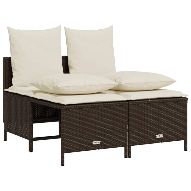 vidaXL 4-Tlg Garten-Sofagarnitur mit Kissen Braun Poly Rattan 368381 vidaXL 4-Tlg Garten-Sofagarnitur mit Kissen Braun Poly Rattan 368381 von VIDAXL