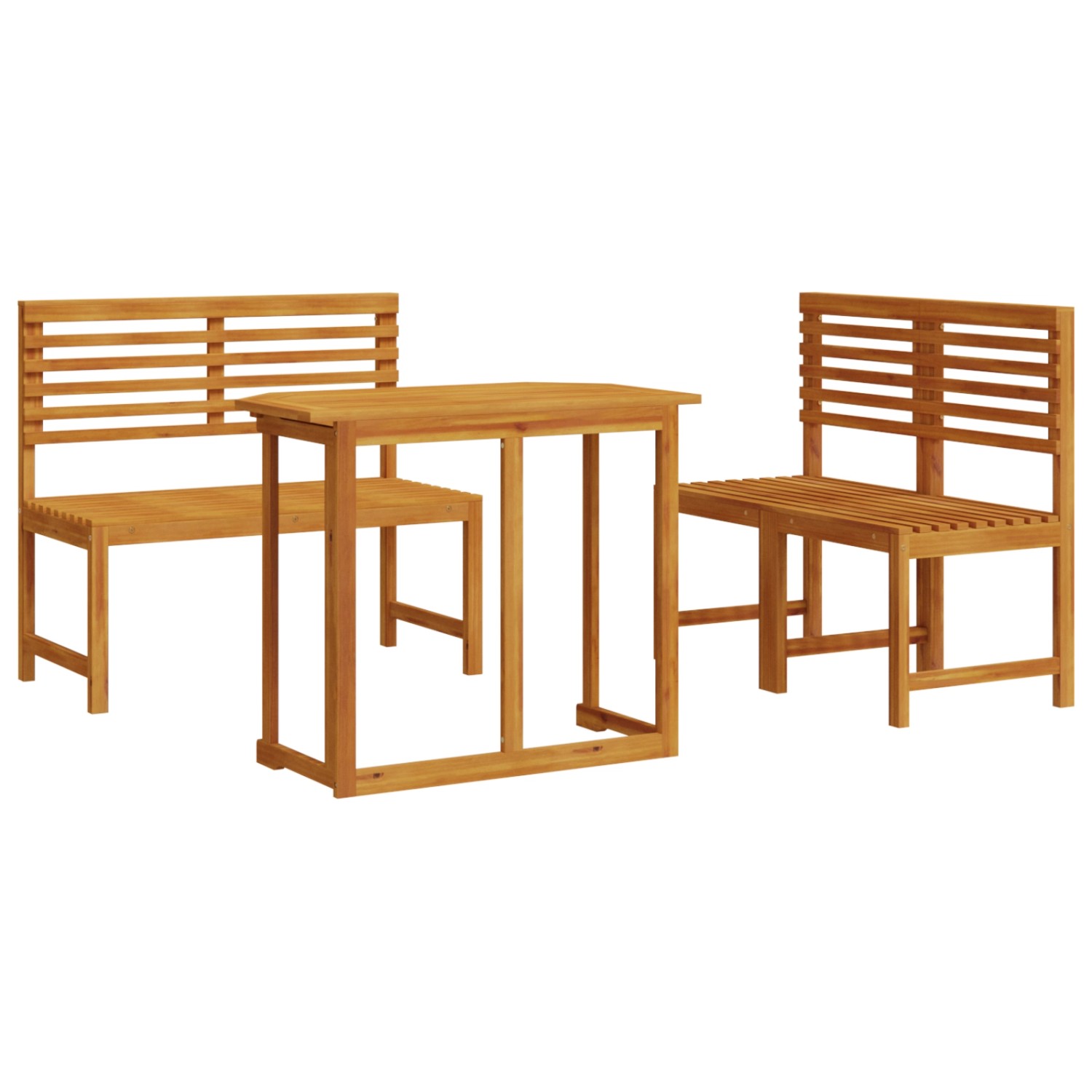vidaXL 4-tlg Garten-Essgruppe Massivholz Akazie 3328695 von VIDAXL