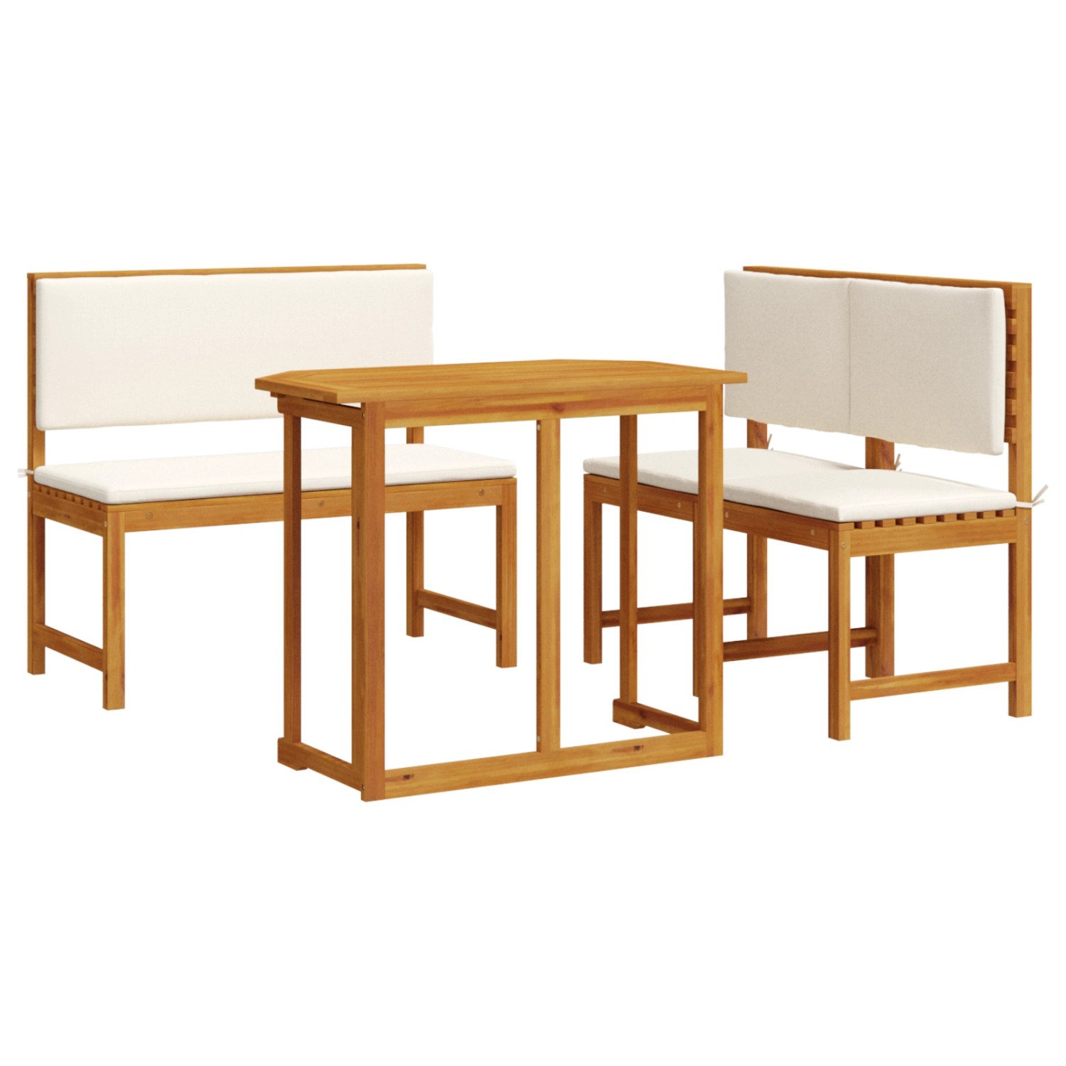 vidaXL 4-tlg Garten-Essgruppe Massivholz Akazie 3329113 von VIDAXL