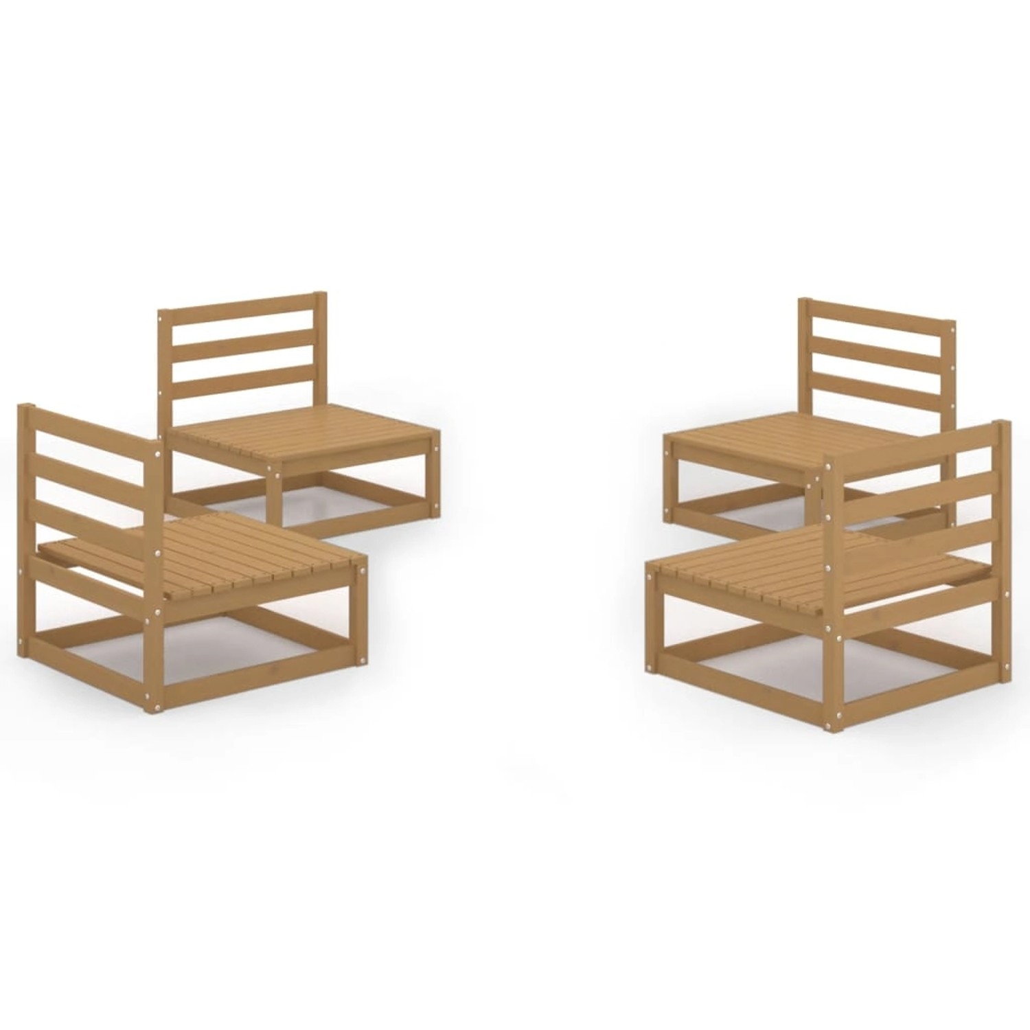 vidaXL 4-tlg Garten-Lounge-Set Honigbraun Massivholz Kiefer vidaXL 4-tlg Garten-Lounge-Set Honigbraun Massivholz Kiefer von VIDAXL