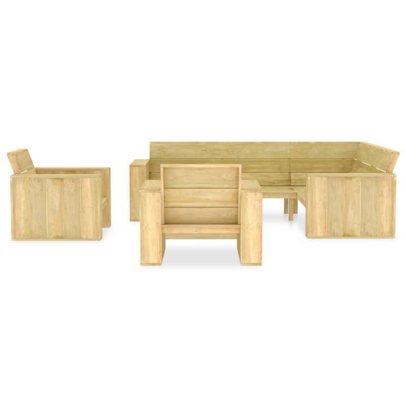 vidaXL 4-tlg Garten-Lounge-Set Kiefernholz Imprägniert Modell 1 von VIDAXL