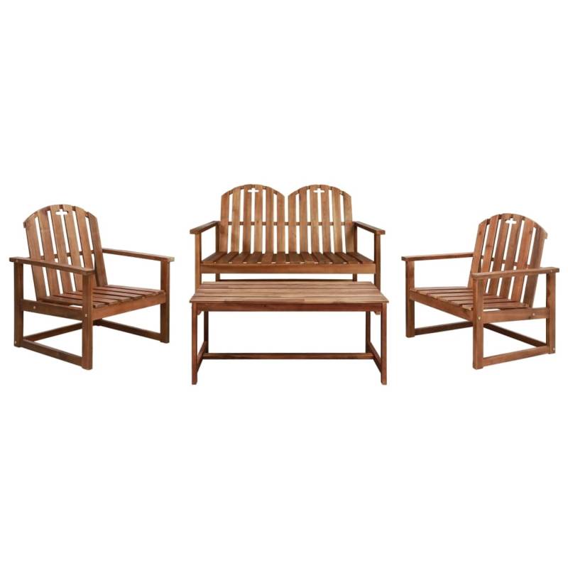 vidaXL 4-tlg Garten-Lounge-Set Massivholz Akazie Modell 3 von VIDAXL