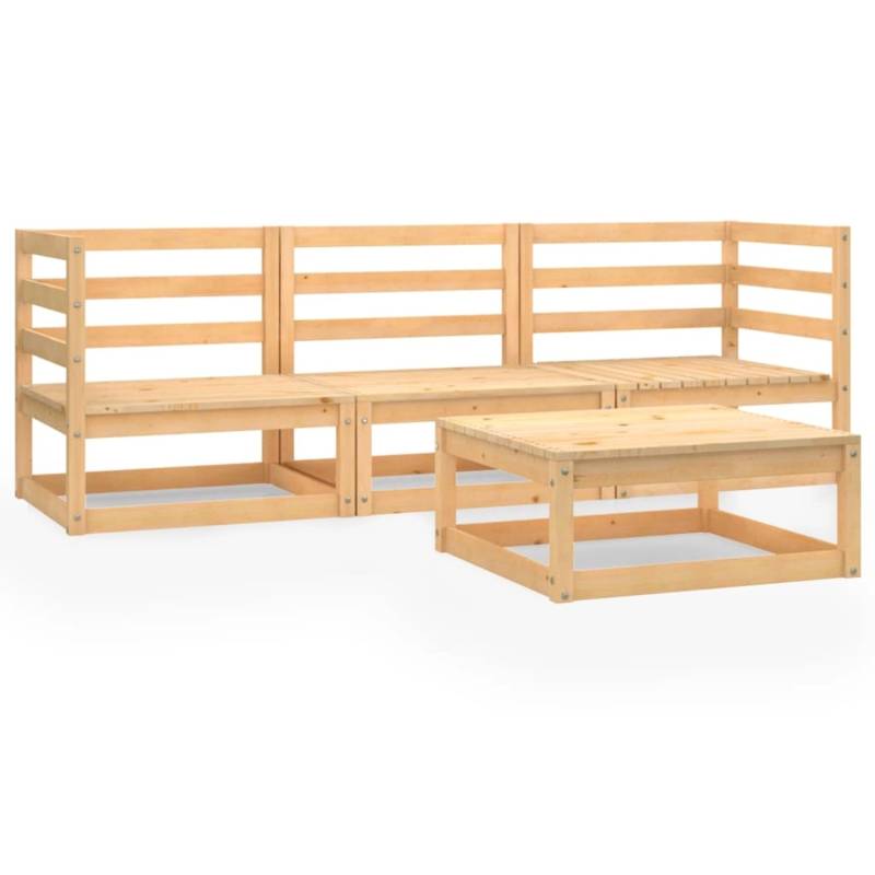 vidaXL 4-tlg Garten-Lounge-Set Massivholz Kiefer Modell 3 von VIDAXL