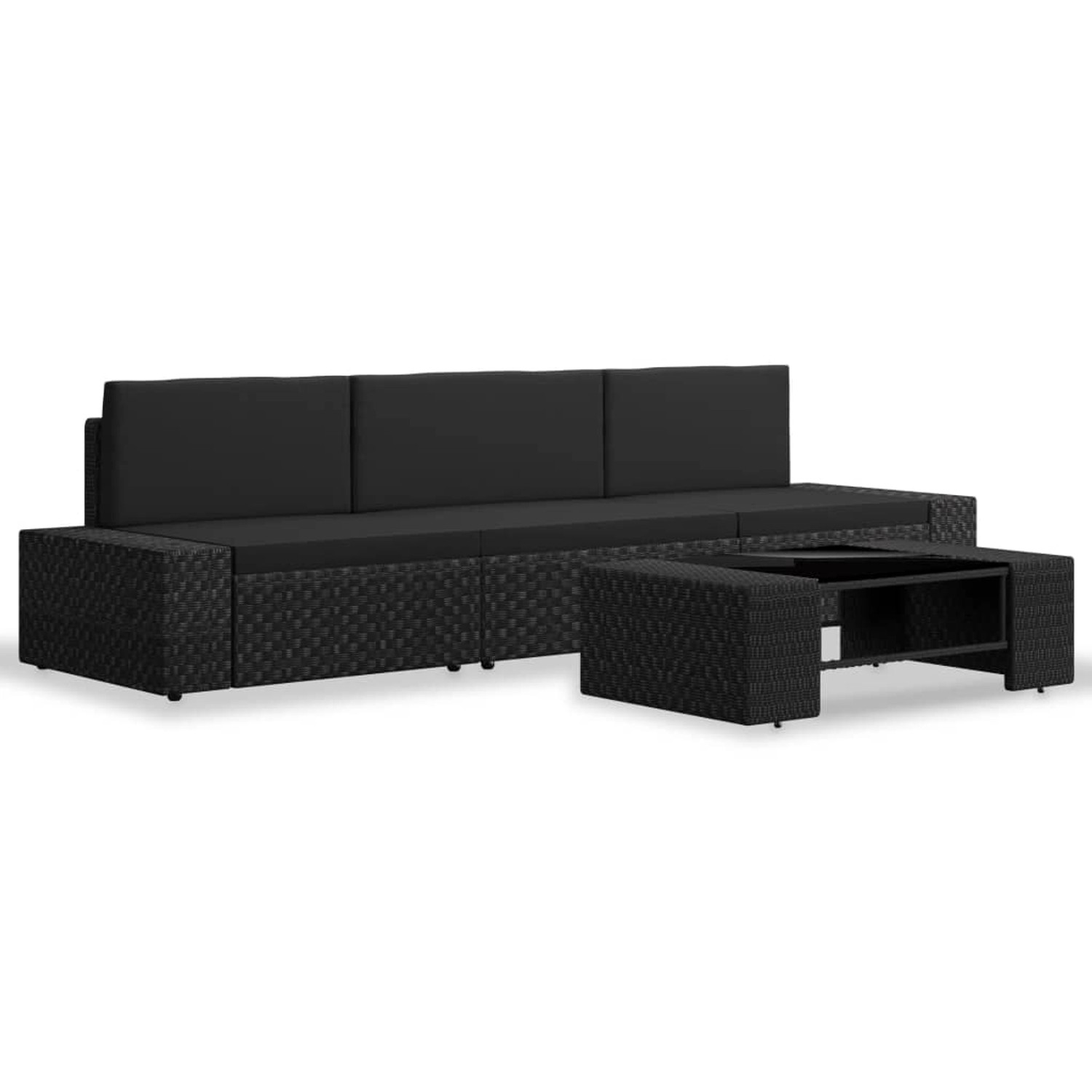 vidaXL 4-tlg Garten-Lounge-Set Poly Rattan Schwarz Modell 1 vidaXL 4-tlg Garten-Lounge-Set Poly Rattan Schwarz Modell 1 von VIDAXL