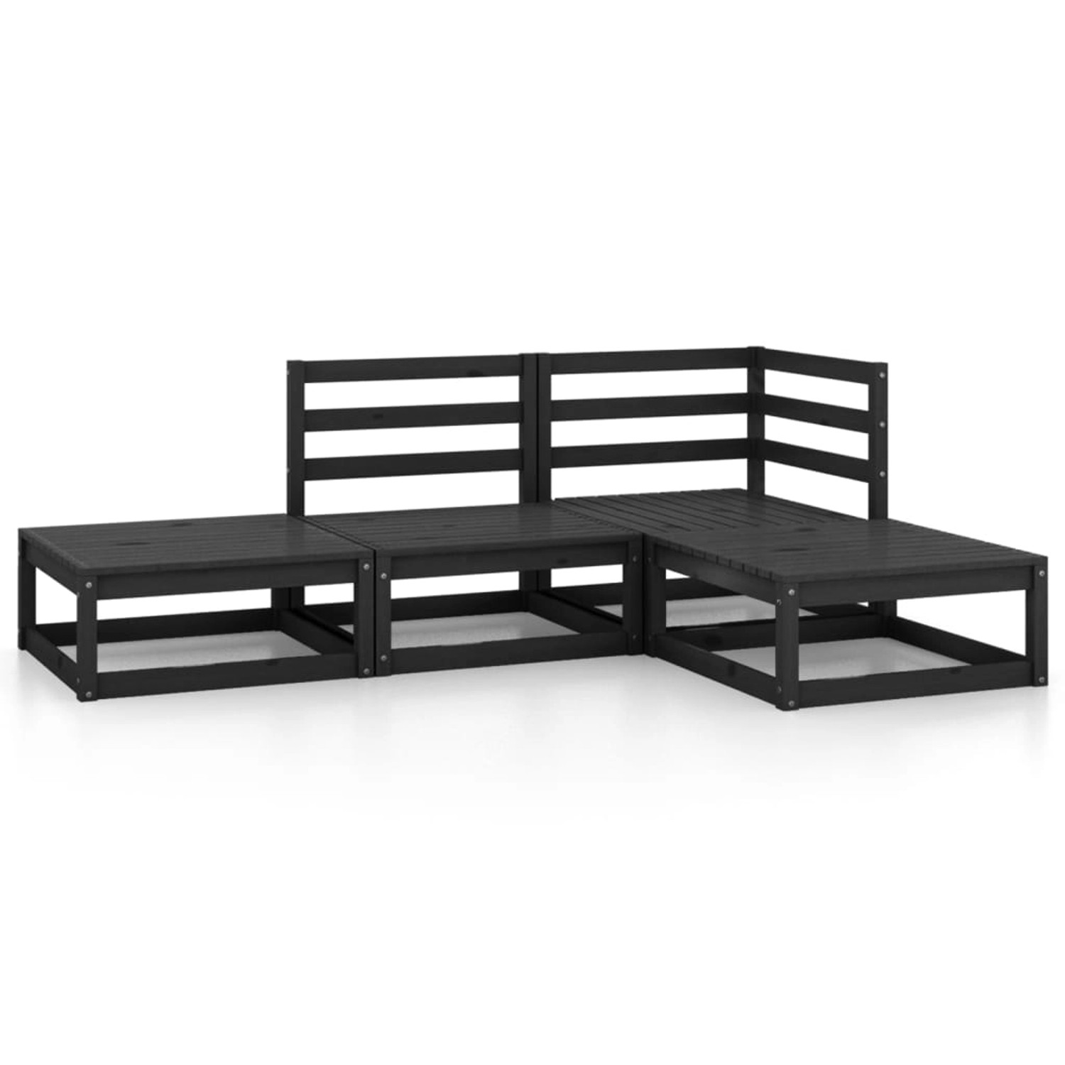 vidaXL 4-tlg Garten-Lounge-Set Schwarz Massivholz Kiefer Modell 101 vidaXL 4-tlg Garten-Lounge-Set Schwarz Massivholz Kiefer Modell 101 von VIDAXL