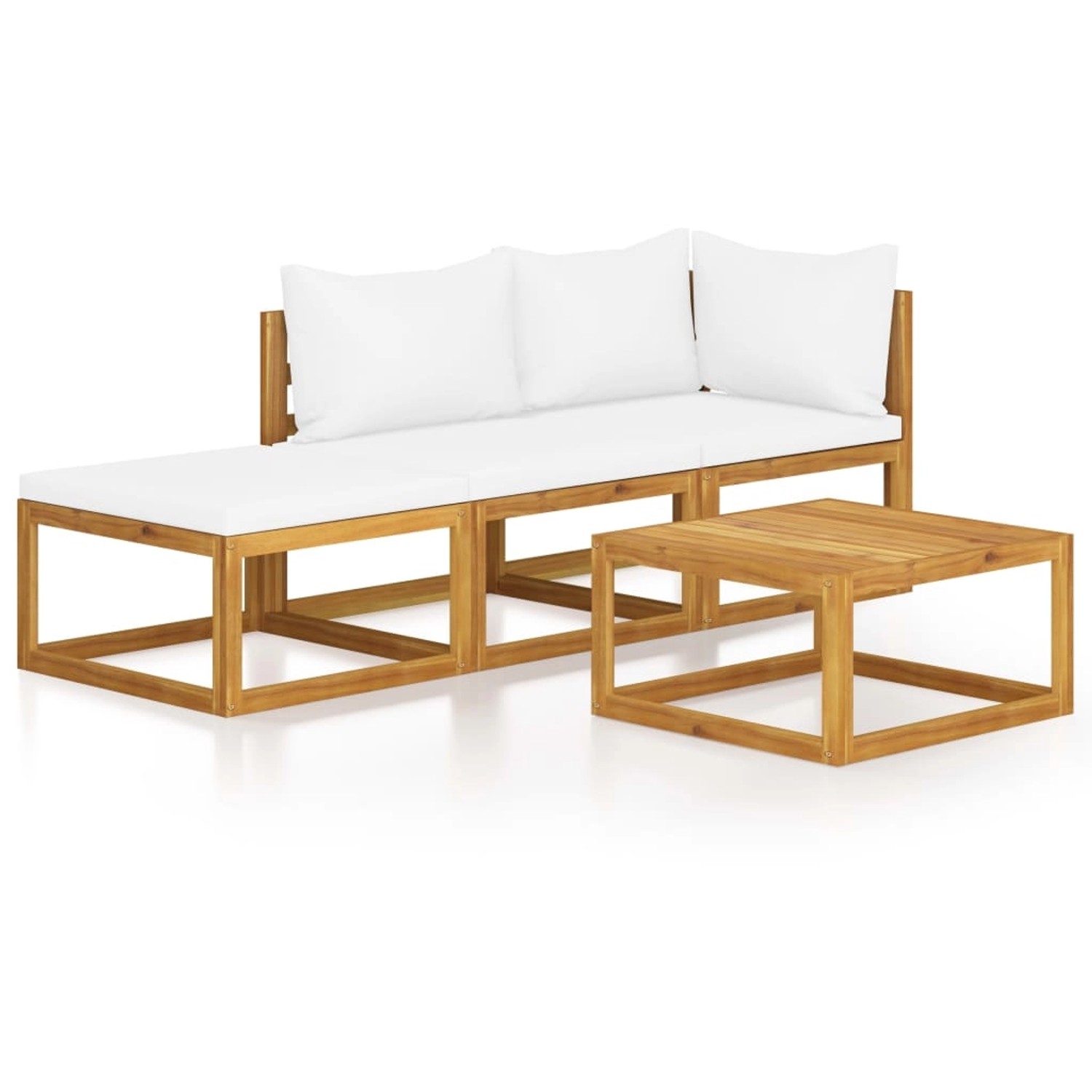vidaXL 4-tlg Garten-Lounge-Set mit Auflagen Creme Massivholz Akazie Modell 3 vidaXL 4-tlg Garten-Lounge-Set mit Auflagen Creme Massivholz Akazie Modell 3 von VIDAXL