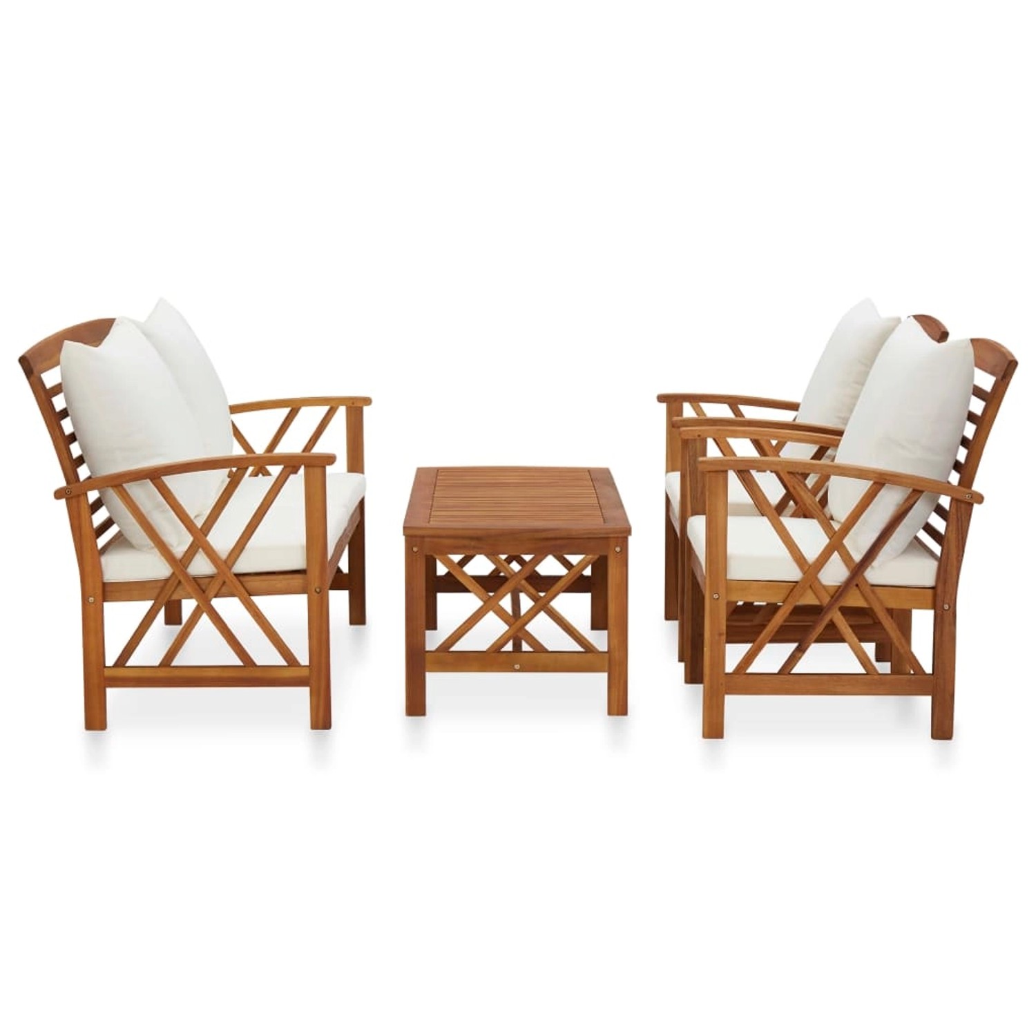 vidaXL 4-tlg Garten-Lounge-Set mit Auflagen Massivholz Akazie Modell 9 vidaXL 4-tlg Garten-Lounge-Set mit Auflagen Massivholz Akazie Modell 9 von VIDAXL