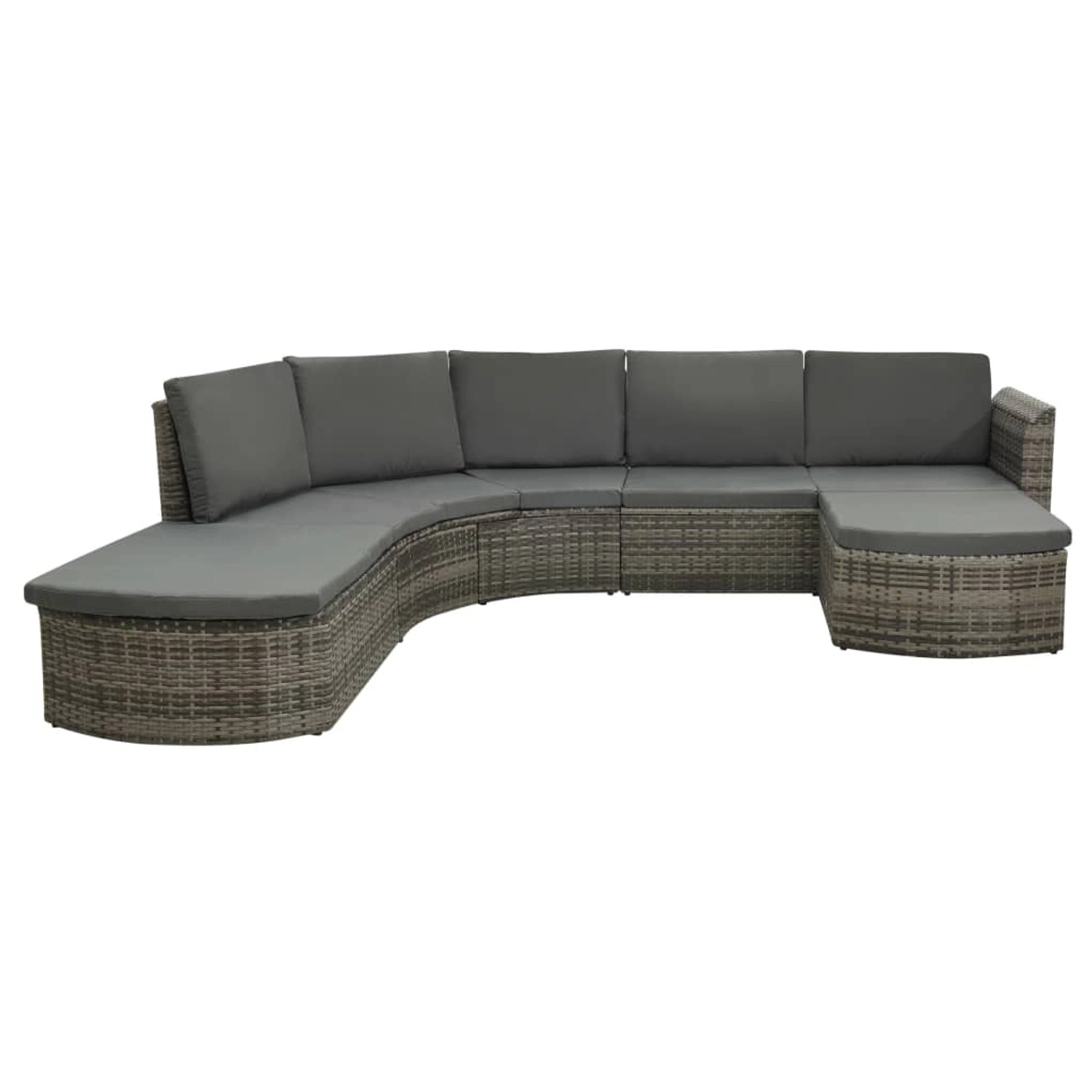 vidaXL 4-tlg Garten-Lounge-Set mit Auflagen Poly Rattan Grau Modell 2 vidaXL 4-tlg Garten-Lounge-Set mit Auflagen Poly Rattan Grau Modell 2 von VIDAXL