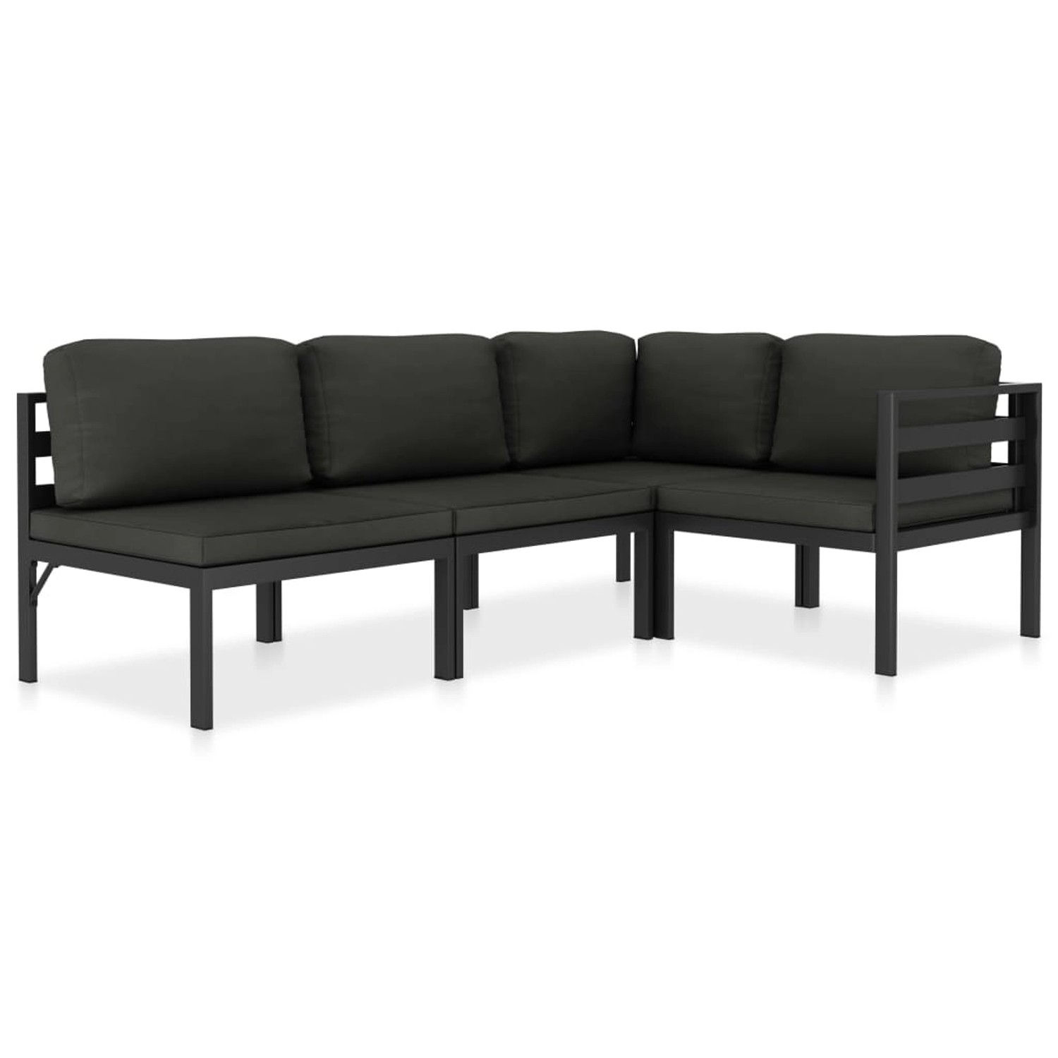 vidaXL 4-tlg Garten-Lounge-Set mit Kissen Aluminium Anthrazit Modell 1 vidaXL 4-tlg Garten-Lounge-Set mit Kissen Aluminium Anthrazit Modell 1 von VIDAXL