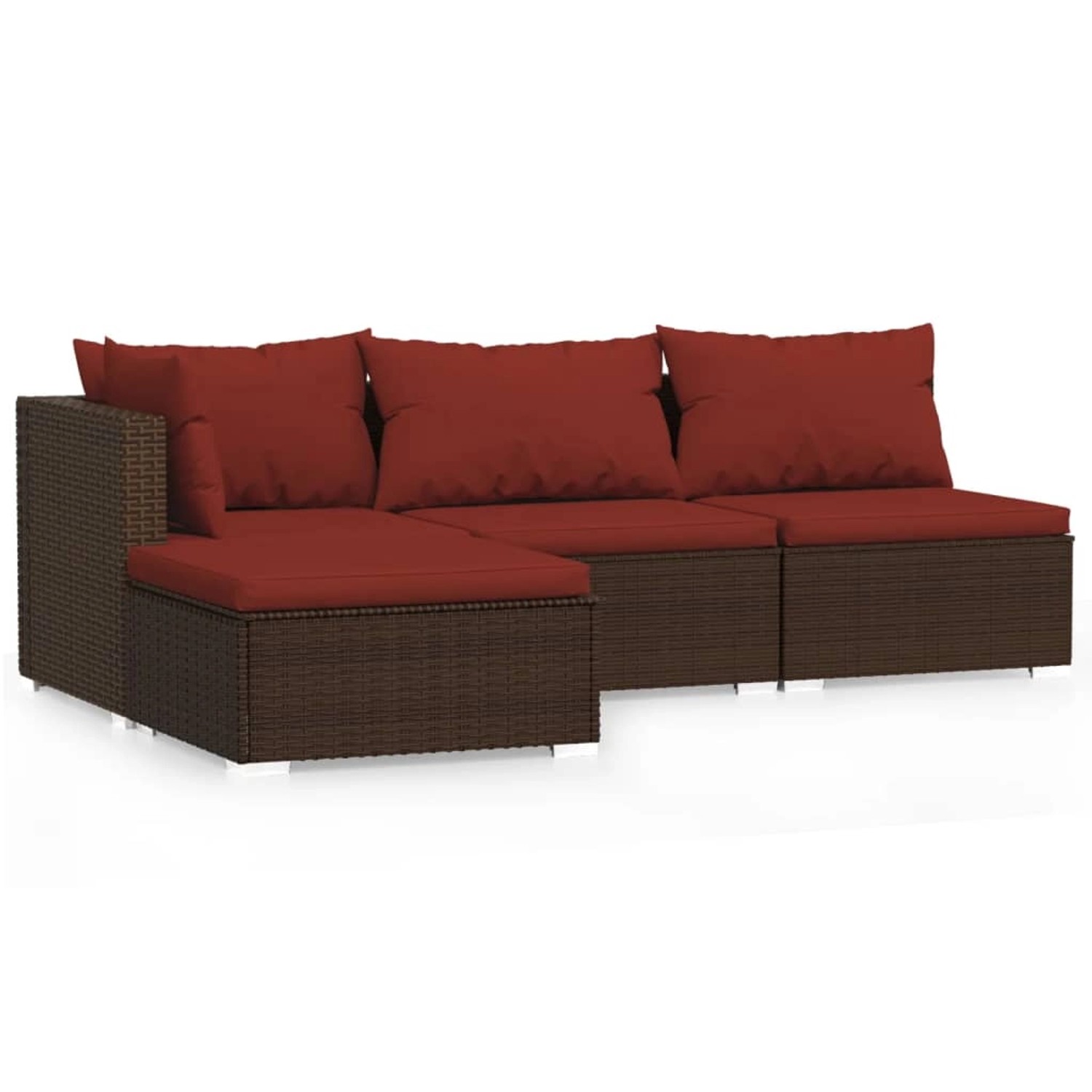 vidaXL 4-tlg Garten-Lounge-Set mit Kissen Braun Poly Rattan Modell 3 vidaXL 4-tlg Garten-Lounge-Set mit Kissen Braun Poly Rattan Modell 3 von VIDAXL