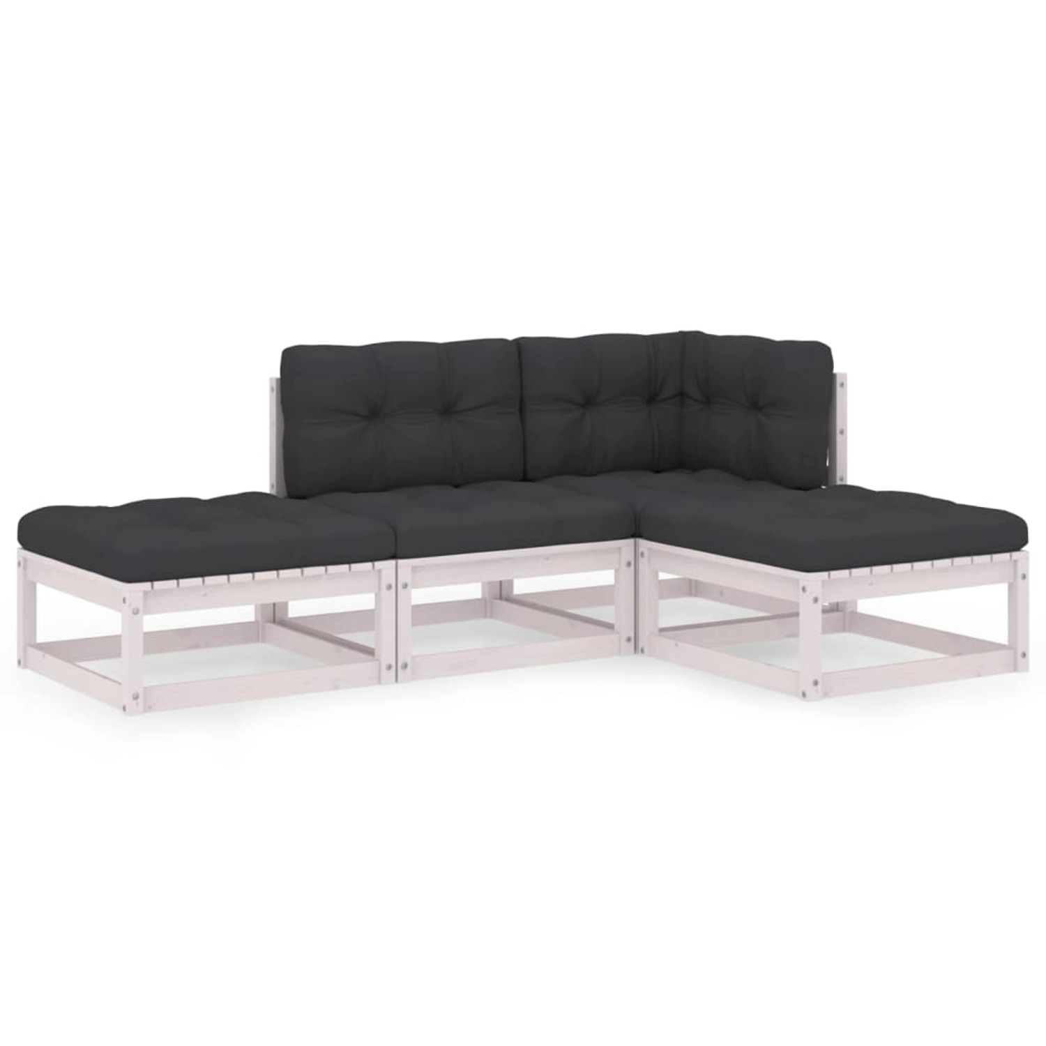 vidaXL 4-tlg Garten-Lounge-Set mit Kissen Kiefer Massivholz Modell 10 vidaXL 4-tlg Garten-Lounge-Set mit Kissen Kiefer Massivholz Modell 10 von VIDAXL