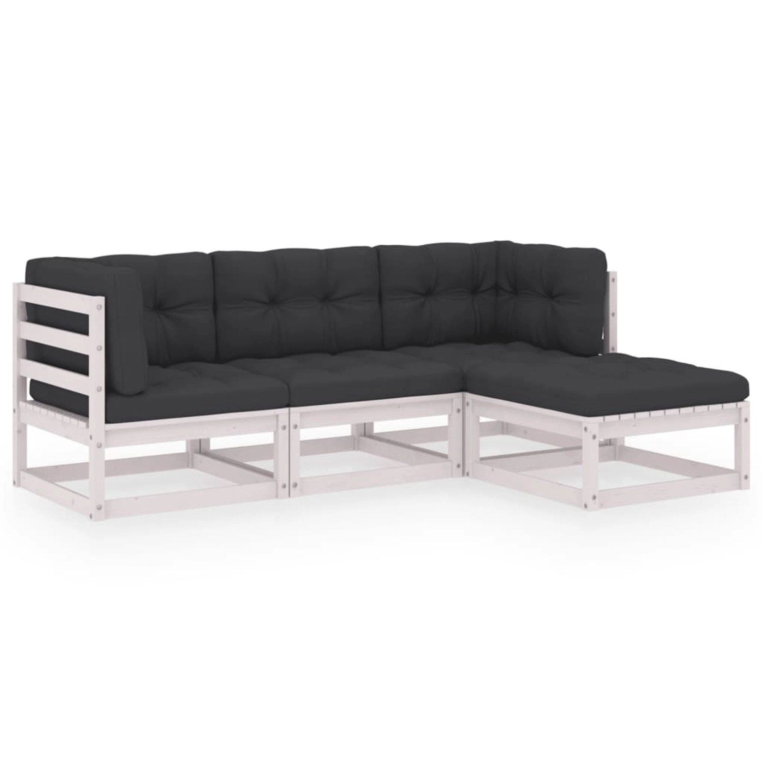 vidaXL 4-tlg Garten-Lounge-Set mit Kissen Kiefer Massivholz Modell 14 vidaXL 4-tlg Garten-Lounge-Set mit Kissen Kiefer Massivholz Modell 14 von VIDAXL