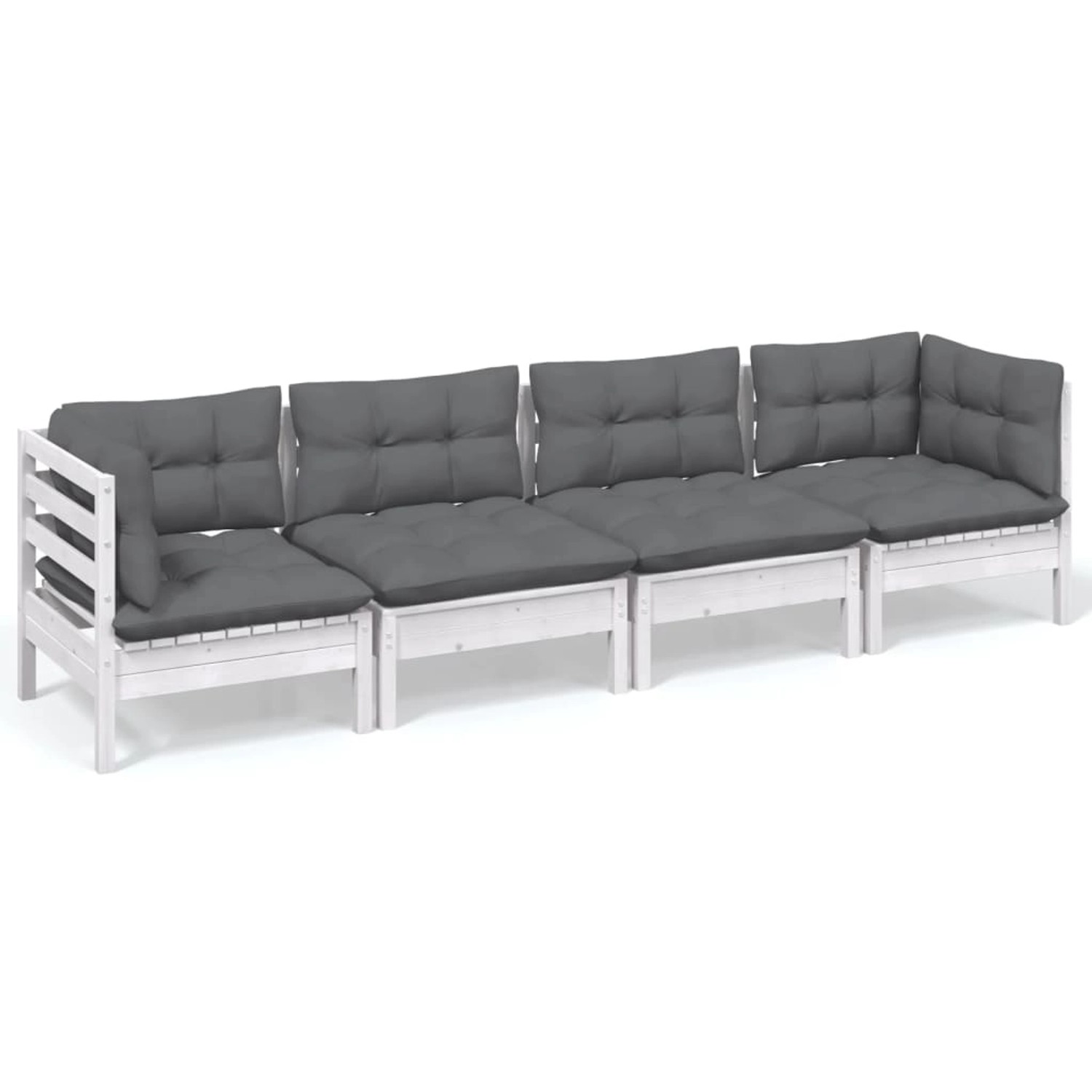 vidaXL 4-tlg Garten-Lounge-Set mit Kissen Kiefer Massivholz Modell 45 vidaXL 4-tlg Garten-Lounge-Set mit Kissen Kiefer Massivholz Modell 45 von VIDAXL