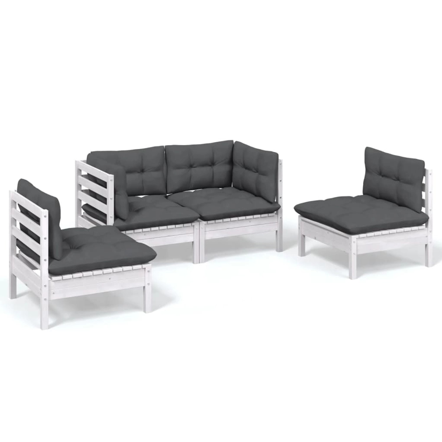 vidaXL 4-tlg Garten-Lounge-Set mit Kissen Kiefer Massivholz Modell 48 vidaXL 4-tlg Garten-Lounge-Set mit Kissen Kiefer Massivholz Modell 48 von VIDAXL