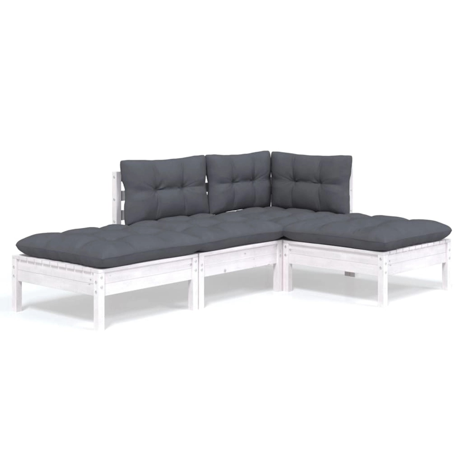 vidaXL 4-tlg Garten-Lounge-Set mit Kissen Kiefer Massivholz Modell 51 vidaXL 4-tlg Garten-Lounge-Set mit Kissen Kiefer Massivholz Modell 51 von VIDAXL
