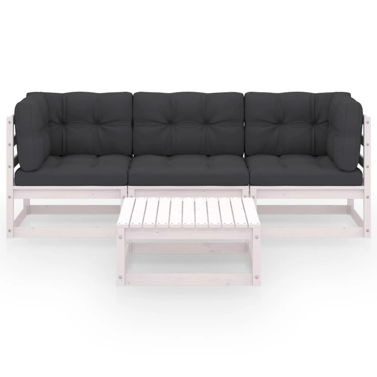vidaXL 4-tlg Garten-Lounge-Set mit Kissen Kiefer Massivholz Modell 6 vidaXL 4-tlg Garten-Lounge-Set mit Kissen Kiefer Massivholz Modell 6 von VIDAXL