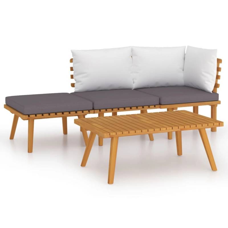 vidaXL 4-tlg Garten-Lounge-Set mit Kissen Massivholz Akazie Modell 4 von VIDAXL