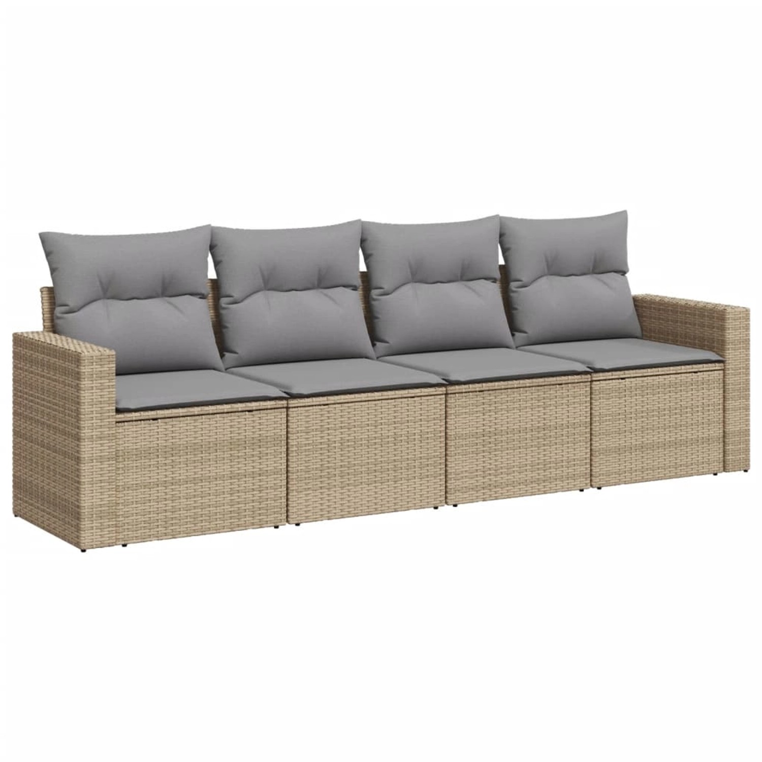 vidaXL 4-tlg Garten-Sofagarnitur mit Kissen Beige Poly Rattan Modell 1 vidaXL 4-tlg Garten-Sofagarnitur mit Kissen Beige Poly Rattan Modell 1 von VIDAXL