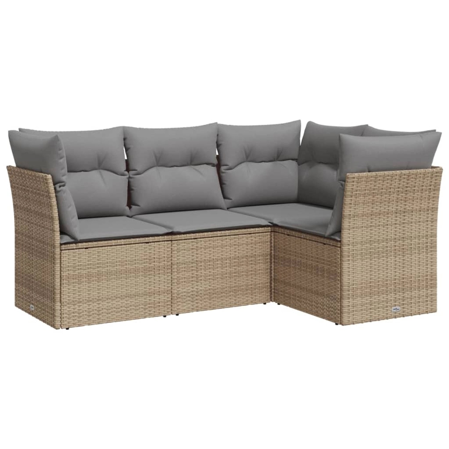 vidaXL 4-tlg Garten-Sofagarnitur mit Kissen Beige Poly Rattan Modell 34 vidaXL 4-tlg Garten-Sofagarnitur mit Kissen Beige Poly Rattan Modell 34 von VIDAXL