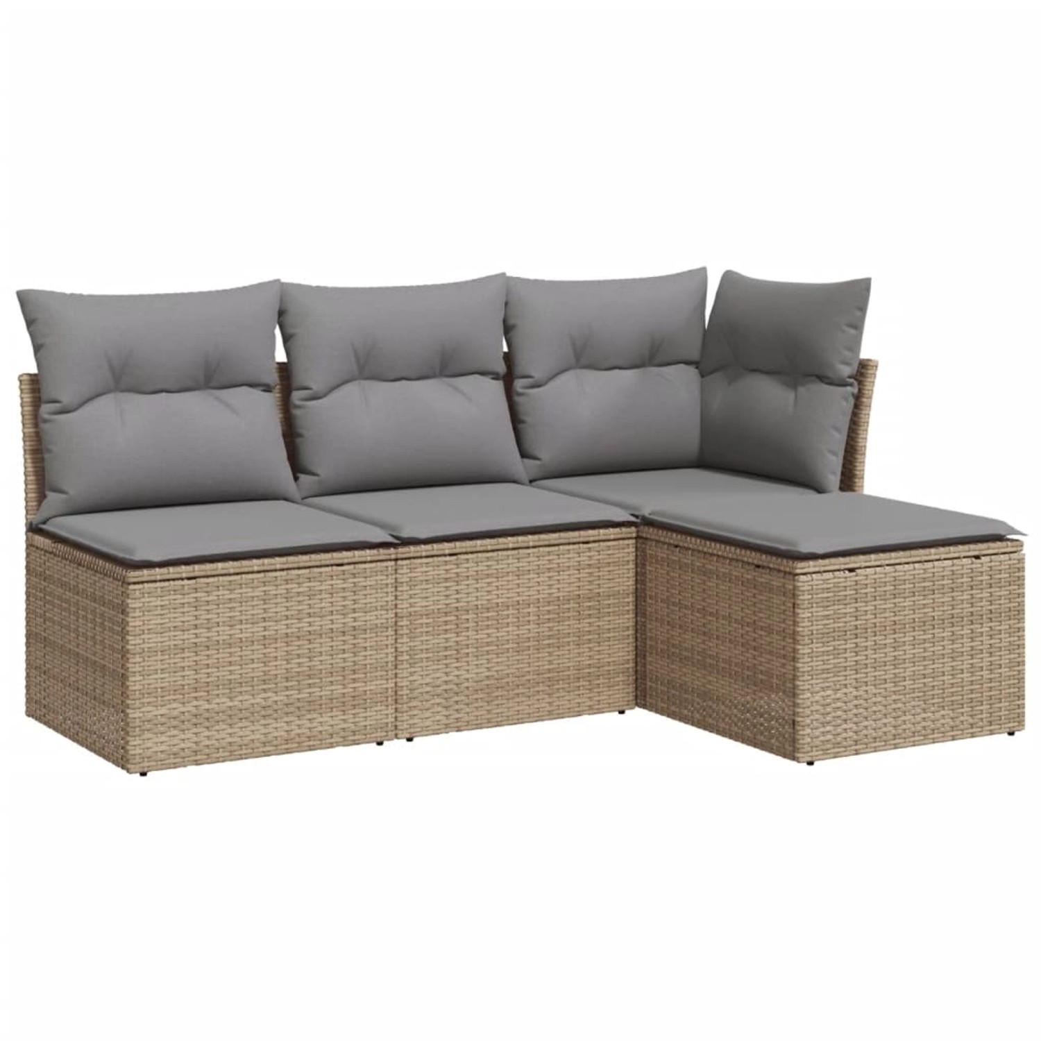 vidaXL 4-tlg Garten-Sofagarnitur mit Kissen Beige Poly Rattan Modell 40 vidaXL 4-tlg Garten-Sofagarnitur mit Kissen Beige Poly Rattan Modell 40 von VIDAXL