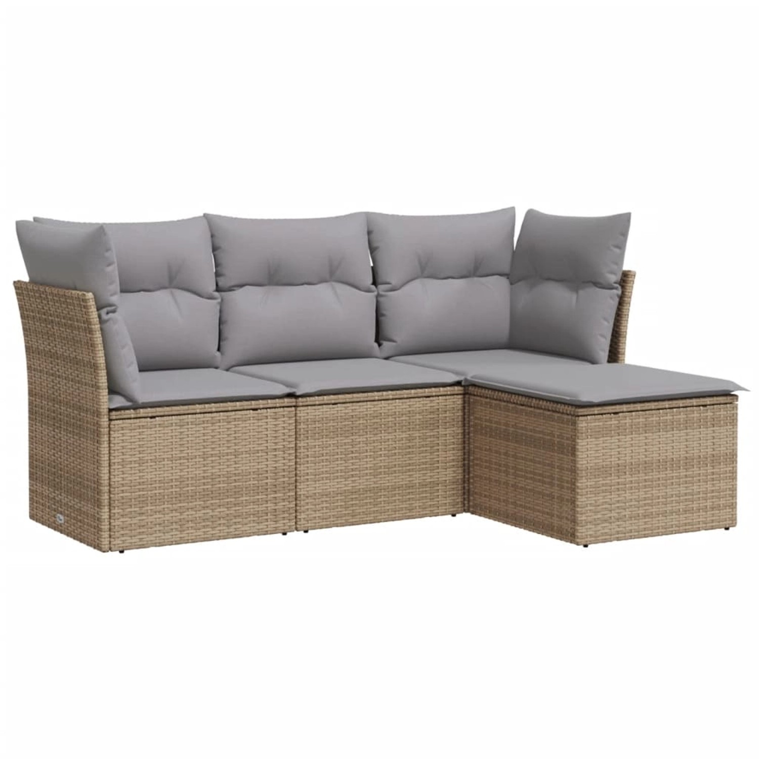 vidaXL 4-tlg Garten-Sofagarnitur mit Kissen Beige Poly Rattan Modell 41 vidaXL 4-tlg Garten-Sofagarnitur mit Kissen Beige Poly Rattan Modell 41 von VIDAXL