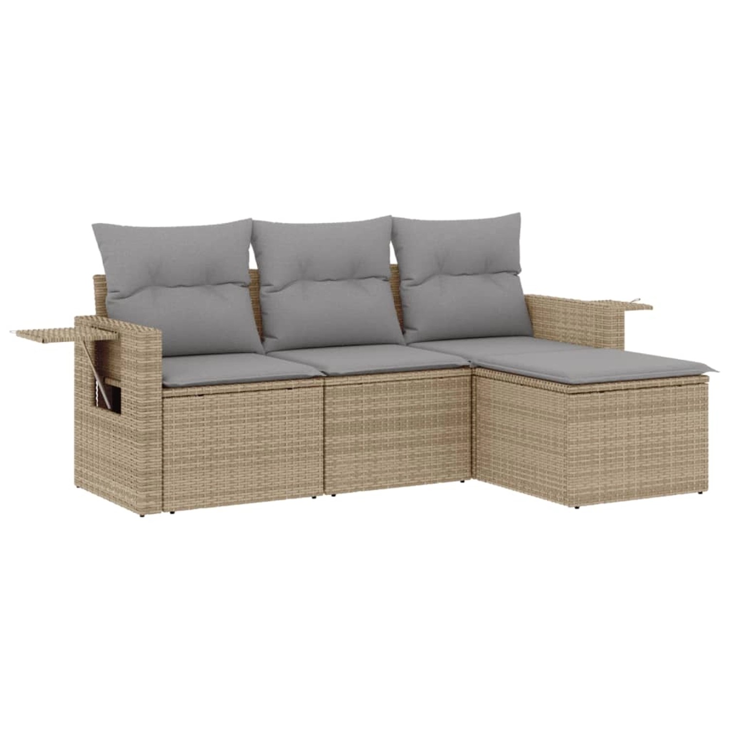 vidaXL 4-tlg Garten-Sofagarnitur mit Kissen Beige Poly Rattan Modell 48 vidaXL 4-tlg Garten-Sofagarnitur mit Kissen Beige Poly Rattan Modell 48 von VIDAXL