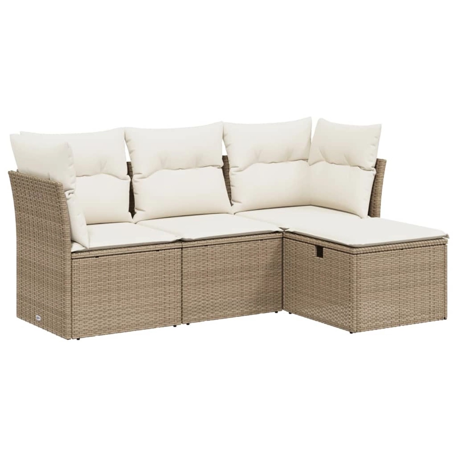 vidaXL 4-tlg Garten-Sofagarnitur mit Kissen Beige Poly Rattan Modell 54 vidaXL 4-tlg Garten-Sofagarnitur mit Kissen Beige Poly Rattan Modell 54 von VIDAXL
