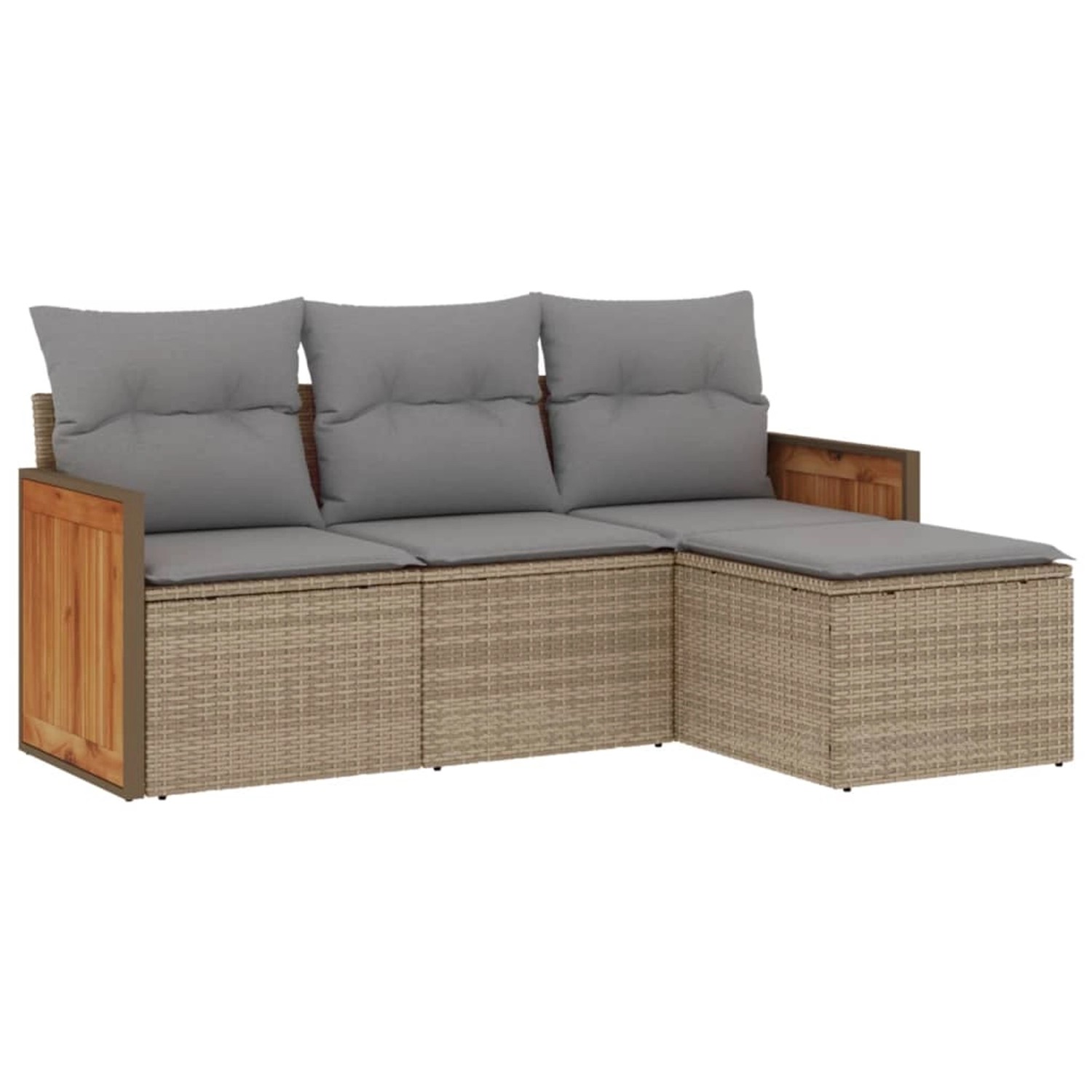 vidaXL 4-tlg Garten-Sofagarnitur mit Kissen Beige Poly Rattan Modell 60 vidaXL 4-tlg Garten-Sofagarnitur mit Kissen Beige Poly Rattan Modell 60 von VIDAXL