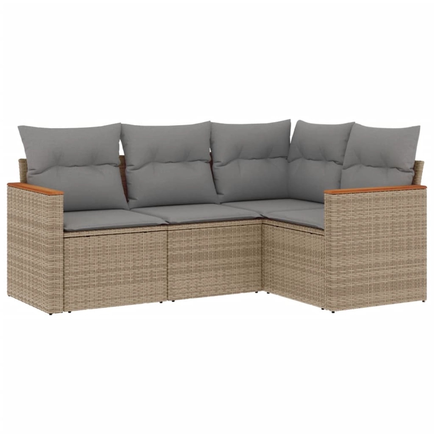 vidaXL 4-tlg Garten-Sofagarnitur mit Kissen Beige Poly Rattan Modell 69 vidaXL 4-tlg Garten-Sofagarnitur mit Kissen Beige Poly Rattan Modell 69 von VIDAXL