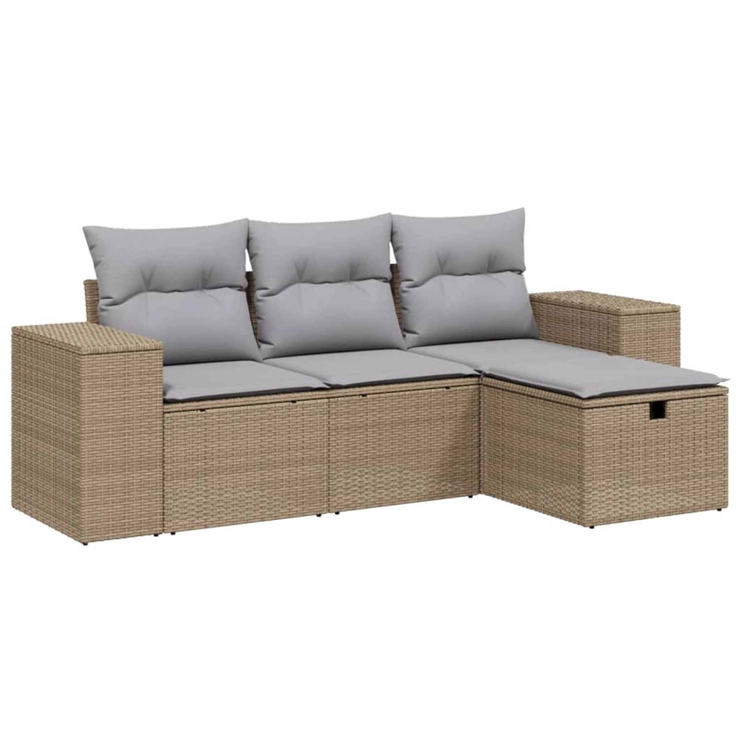 vidaXL 4-tlg Garten-Sofagarnitur mit Kissen Beigemischung Poly Rattan Modell 5 vidaXL 4-tlg Garten-Sofagarnitur mit Kissen Beigemischung Poly Rattan Modell 5 von VIDAXL