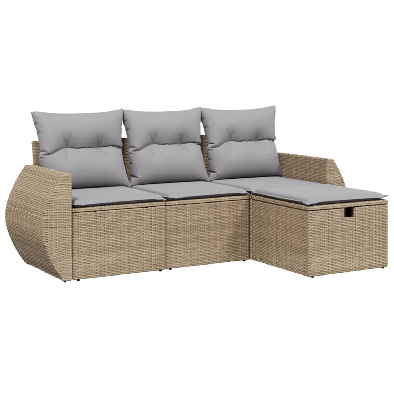vidaXL 4-tlg Garten-Sofagarnitur mit Kissen Beigemischung Poly Rattan Modell 7 vidaXL 4-tlg Garten-Sofagarnitur mit Kissen Beigemischung Poly Rattan Modell 7 von VIDAXL