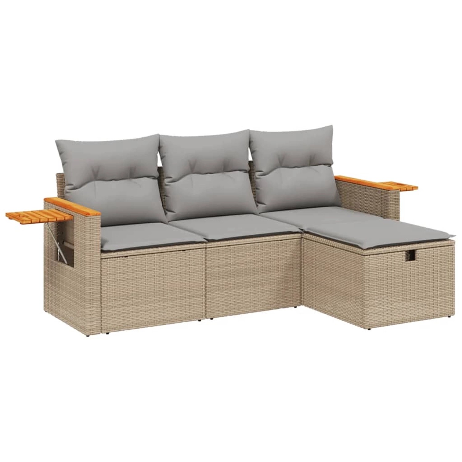 vidaXL 4-tlg Garten-Sofagarnitur mit Kissen Beigemischung Poly Rattan Modell 9 vidaXL 4-tlg Garten-Sofagarnitur mit Kissen Beigemischung Poly Rattan Modell 9 von VIDAXL