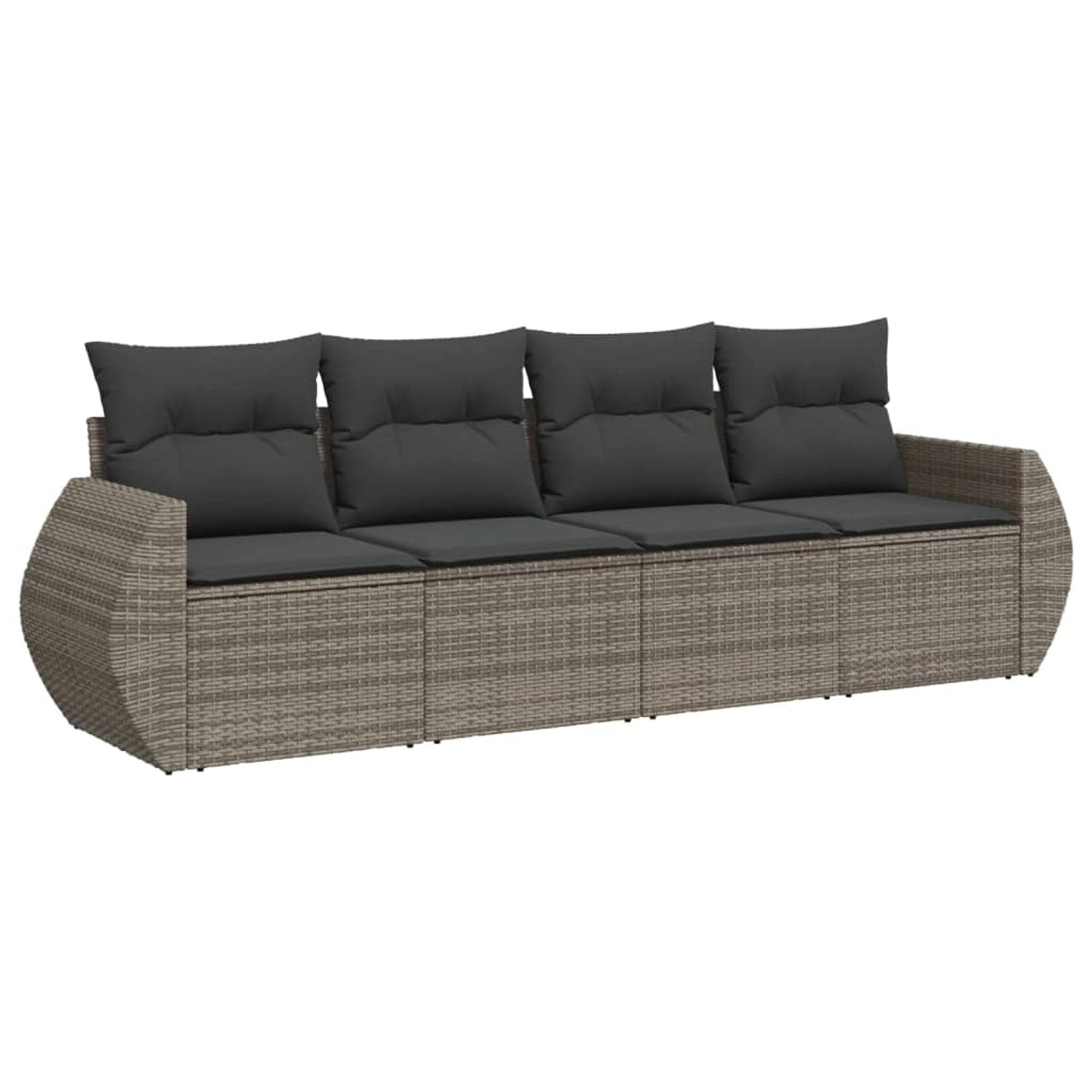 vidaXL 4-tlg Garten-Sofagarnitur mit Kissen Grau Poly Rattan Modell 15 vidaXL 4-tlg Garten-Sofagarnitur mit Kissen Grau Poly Rattan Modell 15 von VIDAXL