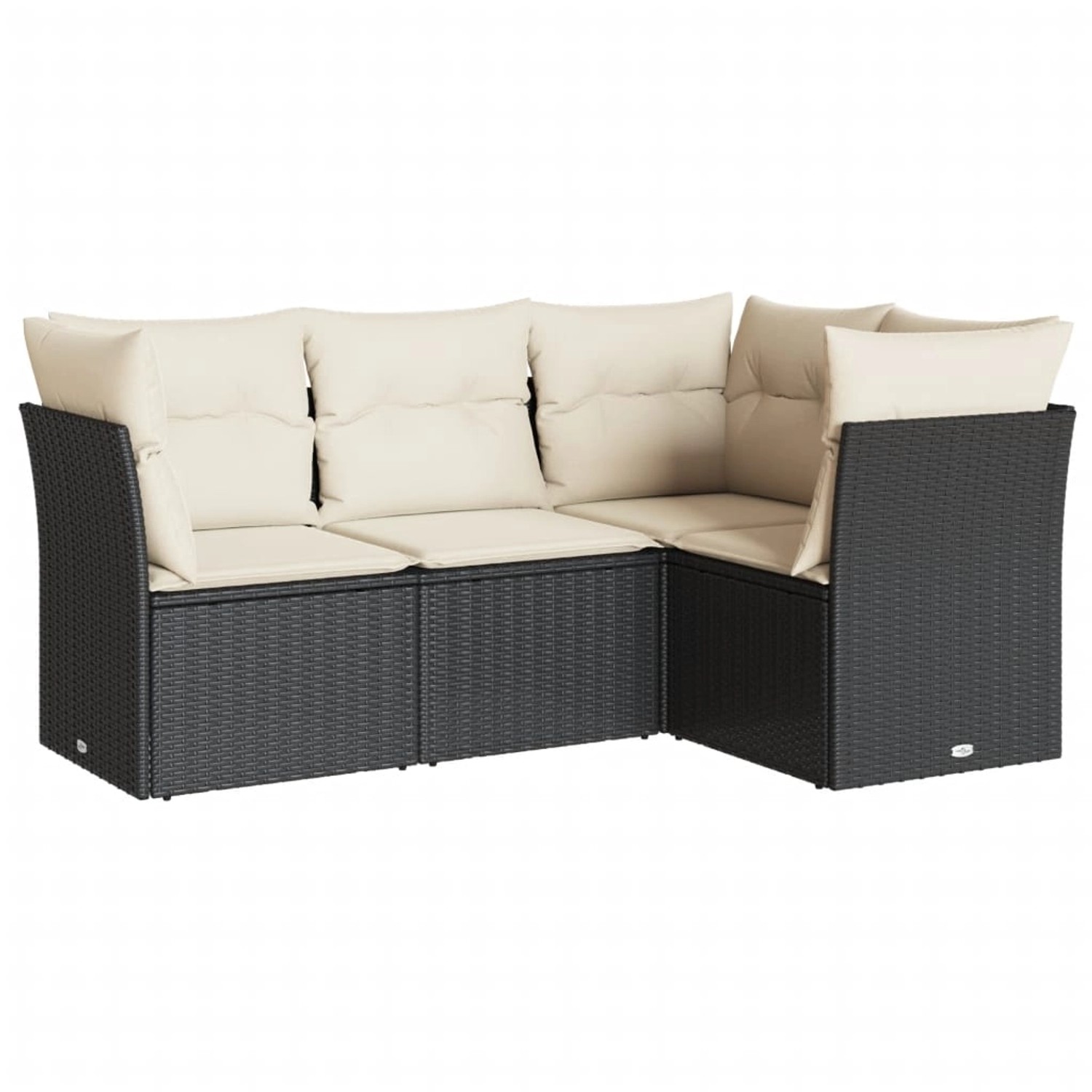 vidaXL 4-tlg Garten-Sofagarnitur mit Kissen Schwarz Poly Rattan Modell 30 vidaXL 4-tlg Garten-Sofagarnitur mit Kissen Schwarz Poly Rattan Modell 30 von VIDAXL
