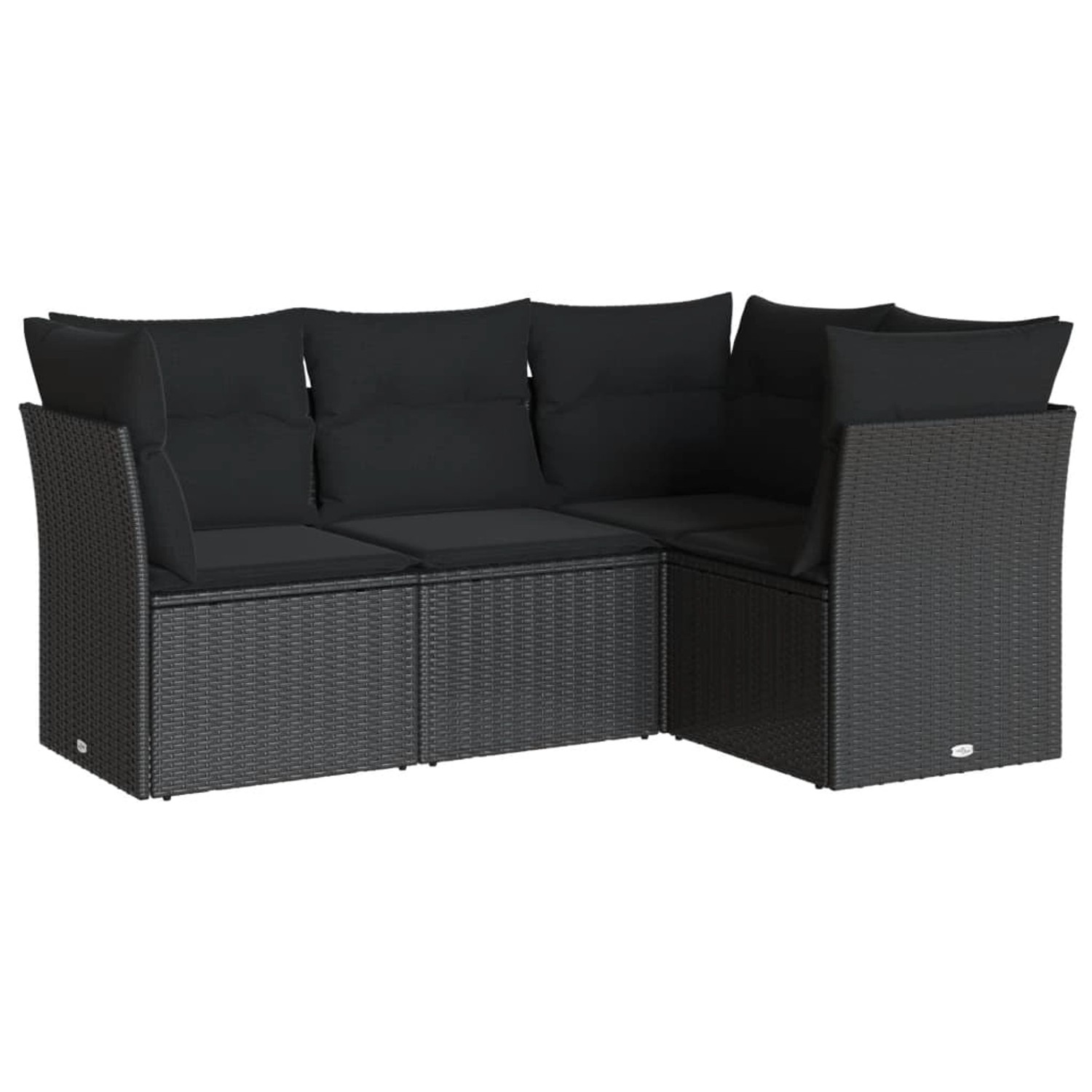 vidaXL 4-tlg Garten-Sofagarnitur mit Kissen Schwarz Poly Rattan Modell 32 vidaXL 4-tlg Garten-Sofagarnitur mit Kissen Schwarz Poly Rattan Modell 32 von VIDAXL