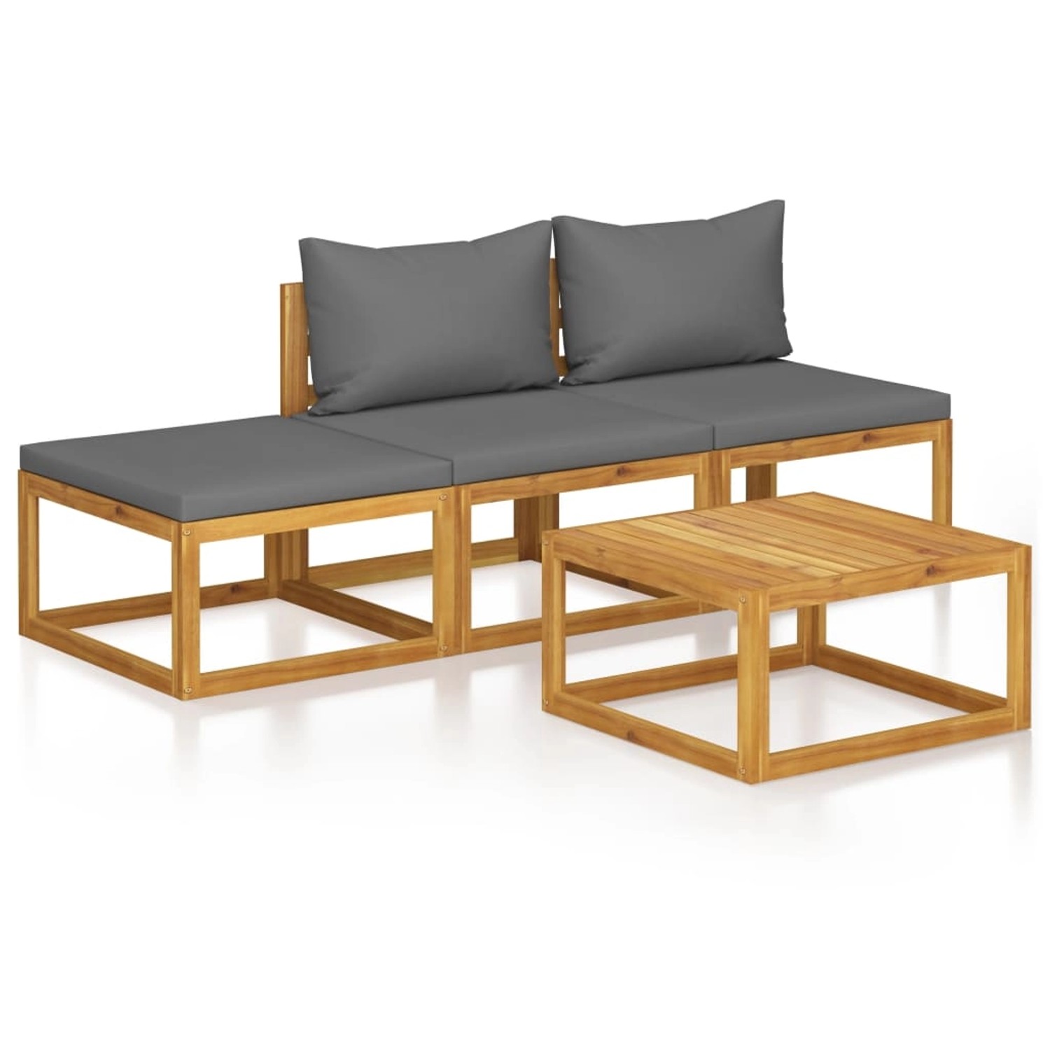vidaXL 4-tlg. Garten-Lounge-Set mit Auflagen Massivholz Akazie vidaXL 4-tlg. Garten-Lounge-Set mit Auflagen Massivholz Akazie von VIDAXL