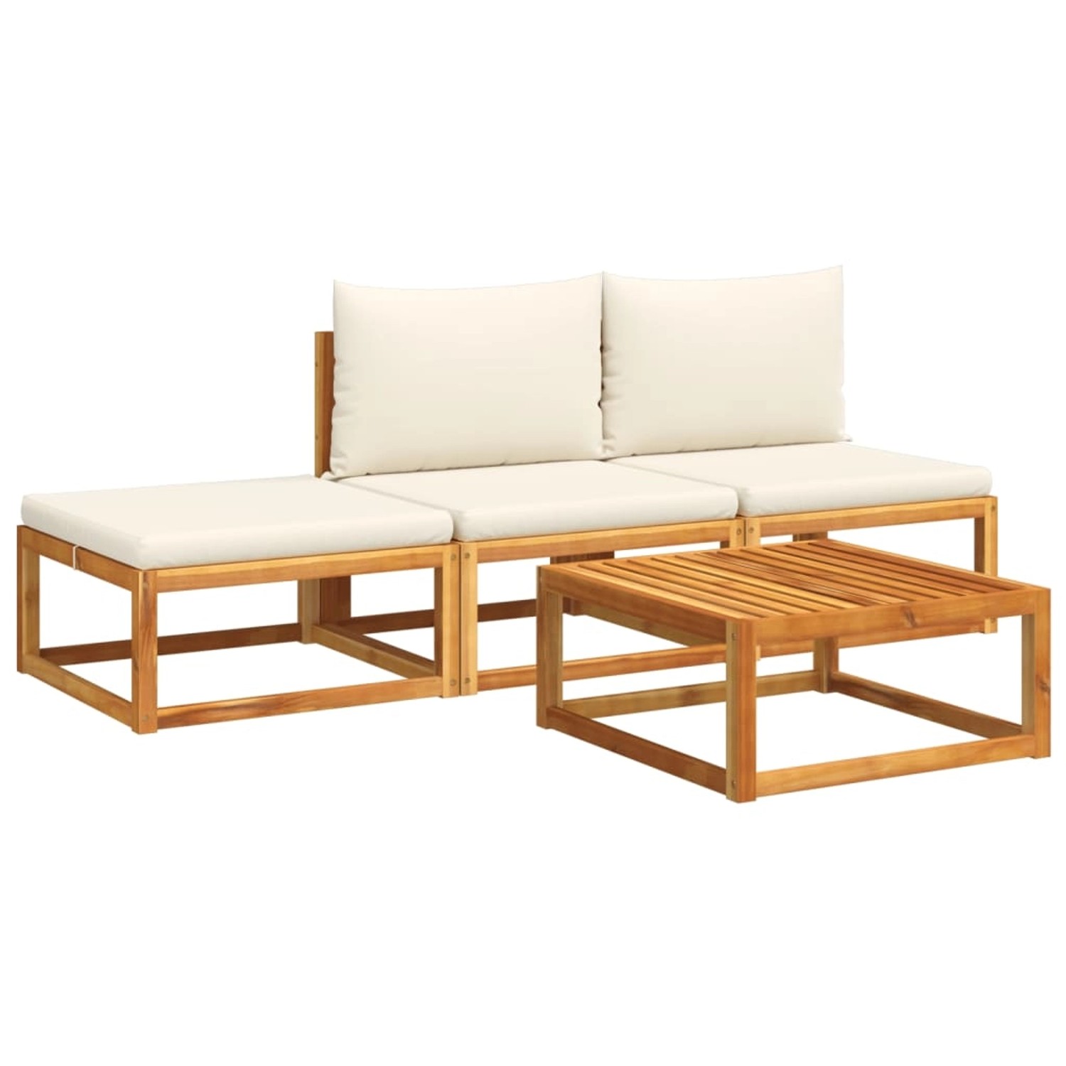 vidaXL 4-tlg. Garten-Sofagarnitur mit Kissen Massivholz Akazie vidaXL 4-tlg. Garten-Sofagarnitur mit Kissen Massivholz Akazie von VIDAXL