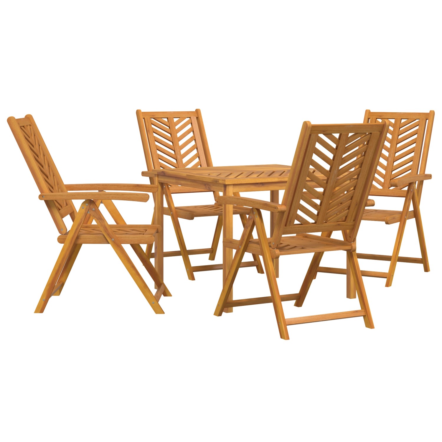 vidaXL 5-Teilige Garten Essgruppe Massivholz Akazie 3154122 von VIDAXL