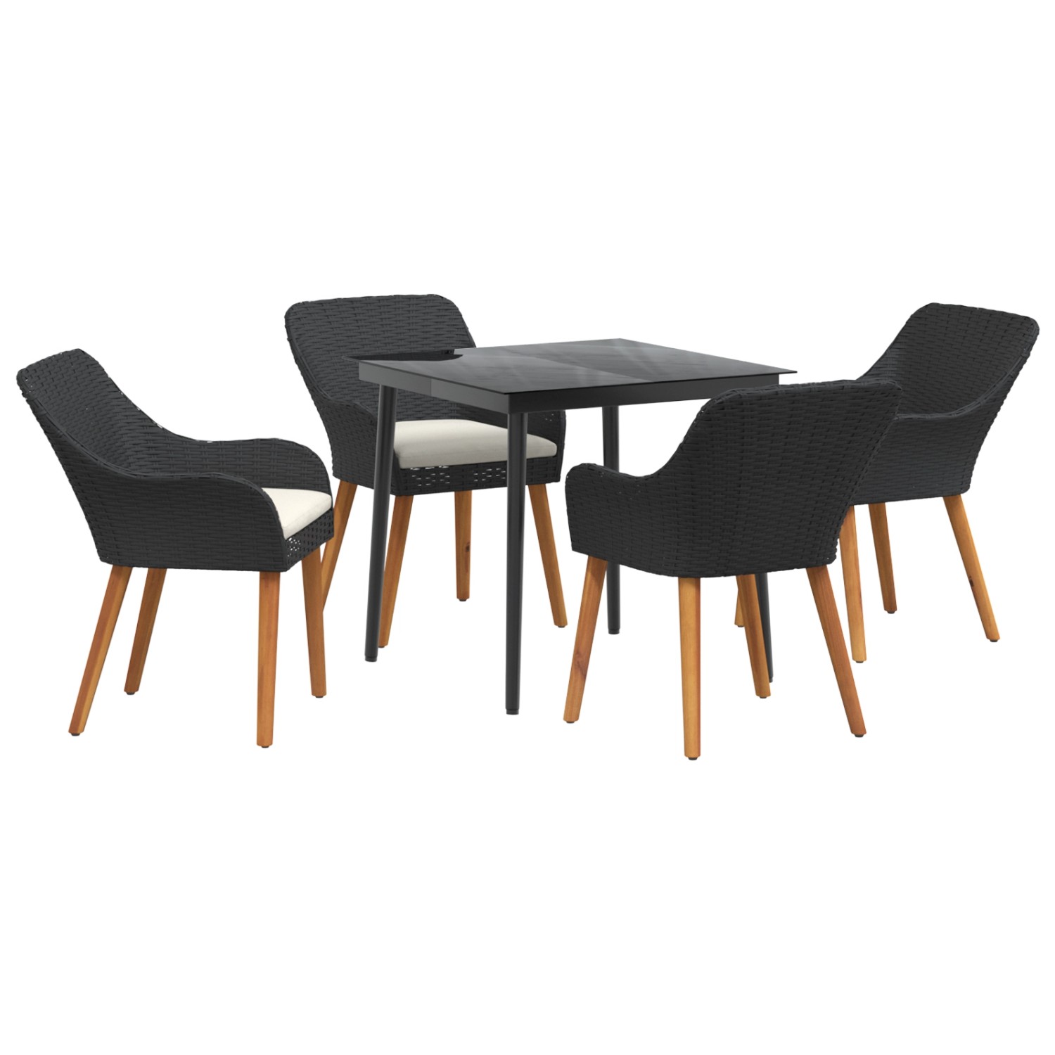 vidaXL 5-Teilige Garten Essgruppe Schwarz Poly Rattan 3261664 vidaXL 5-Teilige Garten Essgruppe Schwarz Poly Rattan 3261664 von VIDAXL
