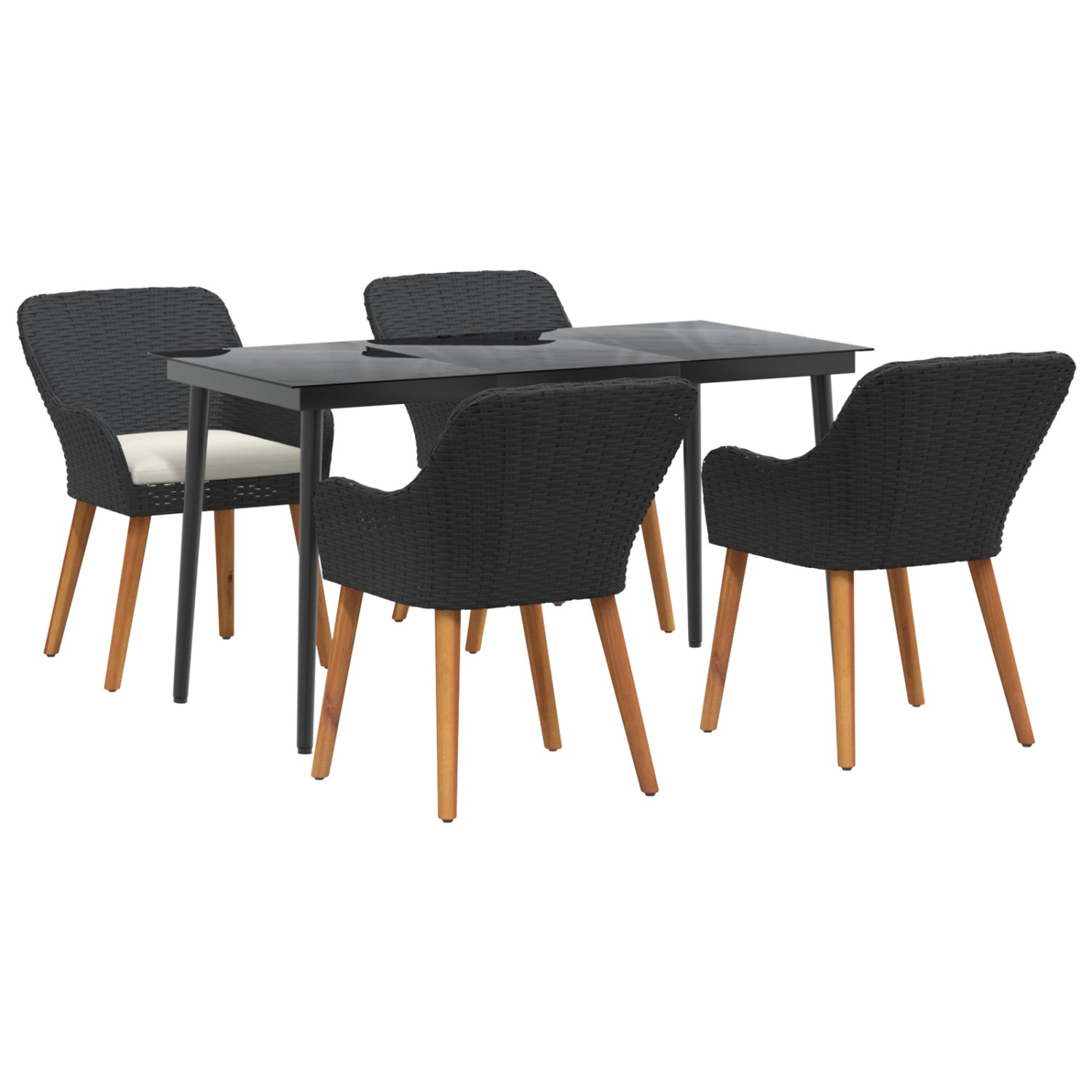 vidaXL 5-Teilige Garten Essgruppe Schwarzes Poly Rattan 3261665 vidaXL 5-Teilige Garten Essgruppe Schwarzes Poly Rattan 3261665 von VIDAXL