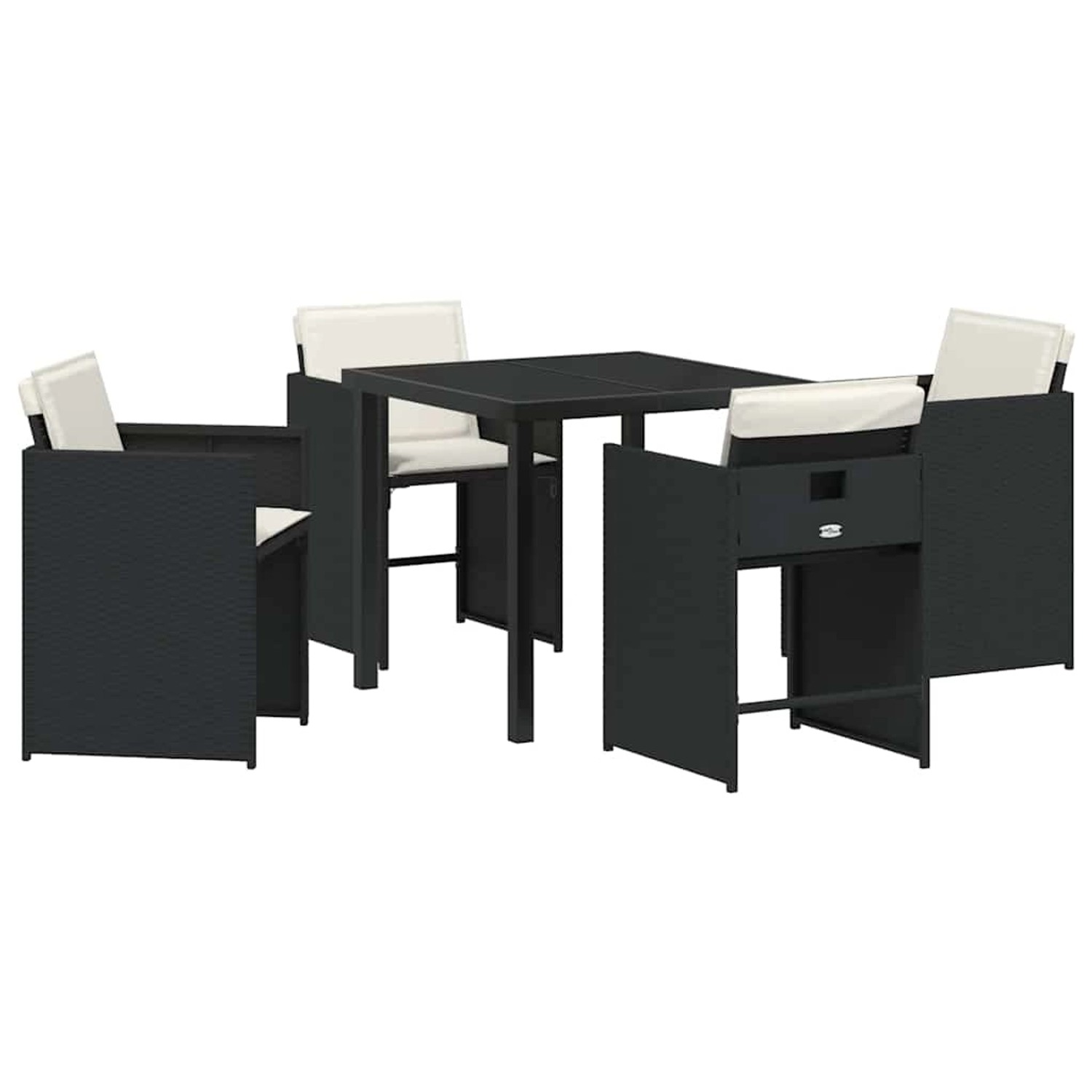vidaXL 5-Teilige Garten-Essgruppe mit Kissen Schwarz Poly Rattan 3379972 vidaXL 5-Teilige Garten-Essgruppe mit Kissen Schwarz Poly Rattan 3379972 von VIDAXL