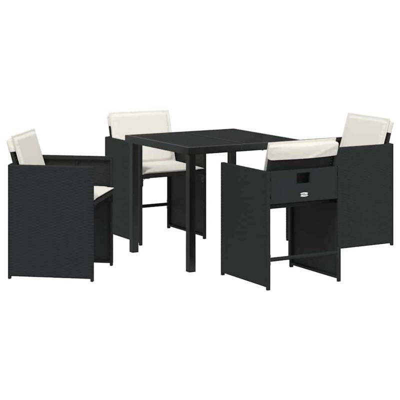 vidaXL 5-Teilige Garten-Essgruppe mit Kissen Schwarz Poly Rattan 3379972 vidaXL 5-Teilige Garten-Essgruppe mit Kissen Schwarz Poly Rattan 3379972 von VIDAXL