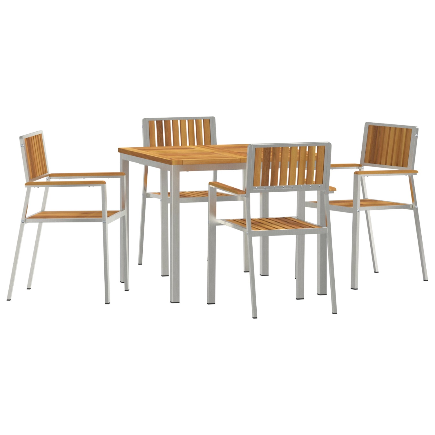 vidaXL 5-Teiliges Garten-Dining-Set aus Massivholz Akazie 3334790 vidaXL 5-Teiliges Garten-Dining-Set aus Massivholz Akazie 3334790 von VIDAXL