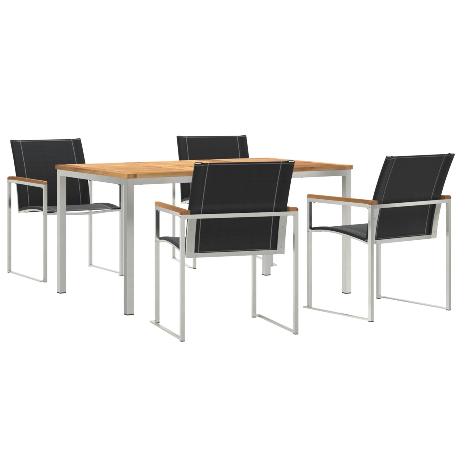 vidaXL 5-Teiliges Garten Essgruppe Massivholz Akazie 3334815 von VIDAXL