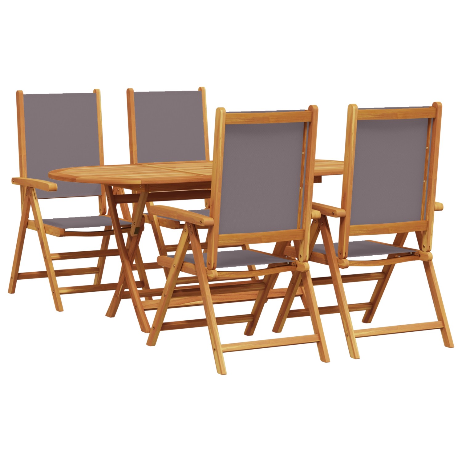 vidaXL 5-Teiliges Garten Essset Anthrazit Massivholz Akazie 3375744 vidaXL 5-Teiliges Garten Essset Anthrazit Massivholz Akazie 3375744 von VIDAXL