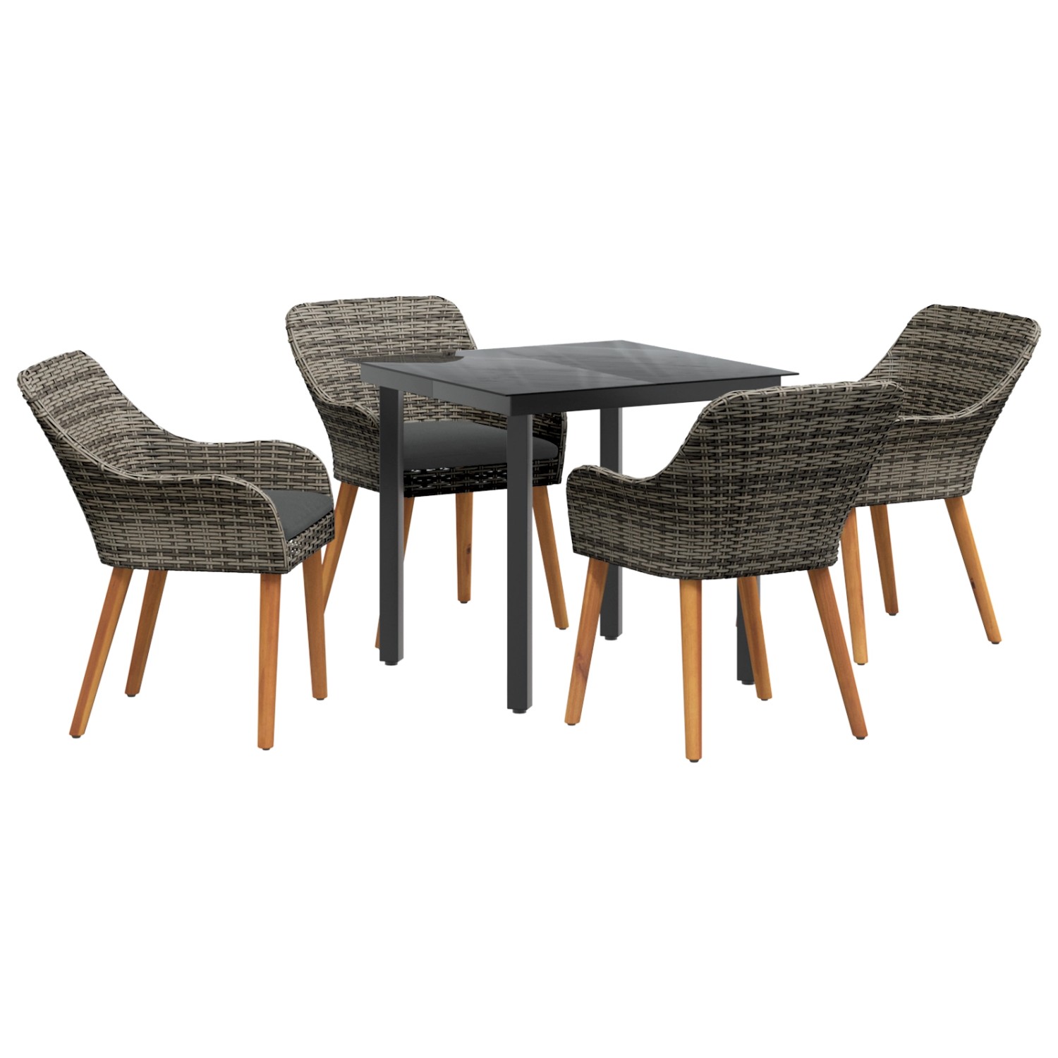 vidaXL 5-Teiliges Garten Essset Grau Poly Rattan 3261685 vidaXL 5-Teiliges Garten Essset Grau Poly Rattan 3261685 von VIDAXL