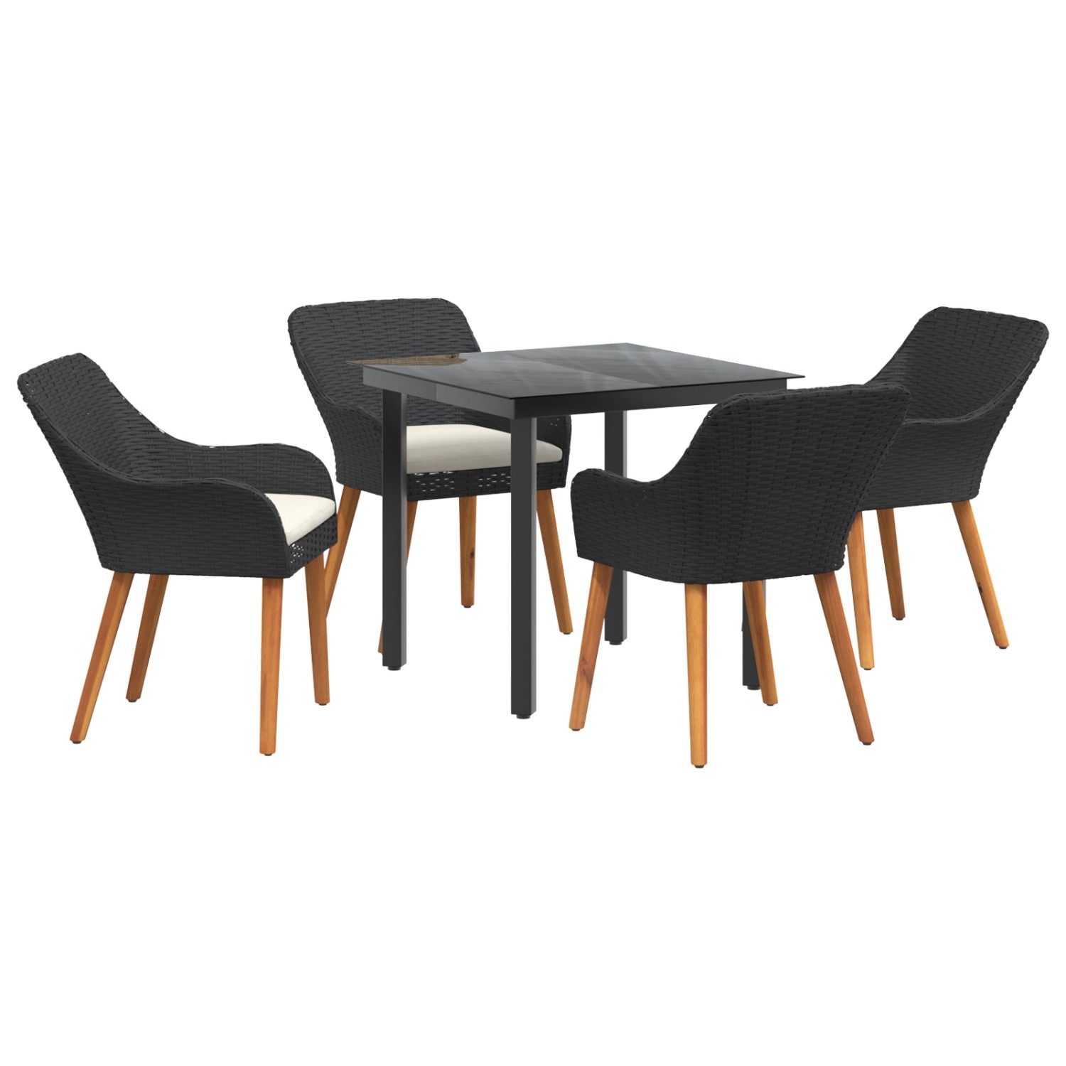 vidaXL 5-Teiliges Garten Essset Schwarzes Poly-Rattan 3261671 vidaXL 5-Teiliges Garten Essset Schwarzes Poly-Rattan 3261671 von VIDAXL