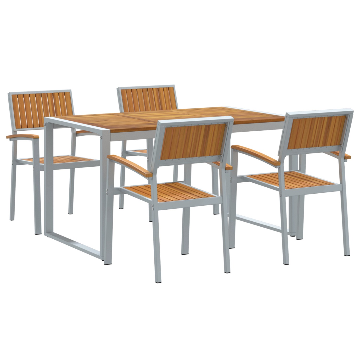 vidaXL 5-Teiliges Garten-Essset aus AkazienMassivholz und Metall 3284367 vidaXL 5-Teiliges Garten-Essset aus AkazienMassivholz und Metall 3284367 von VIDAXL