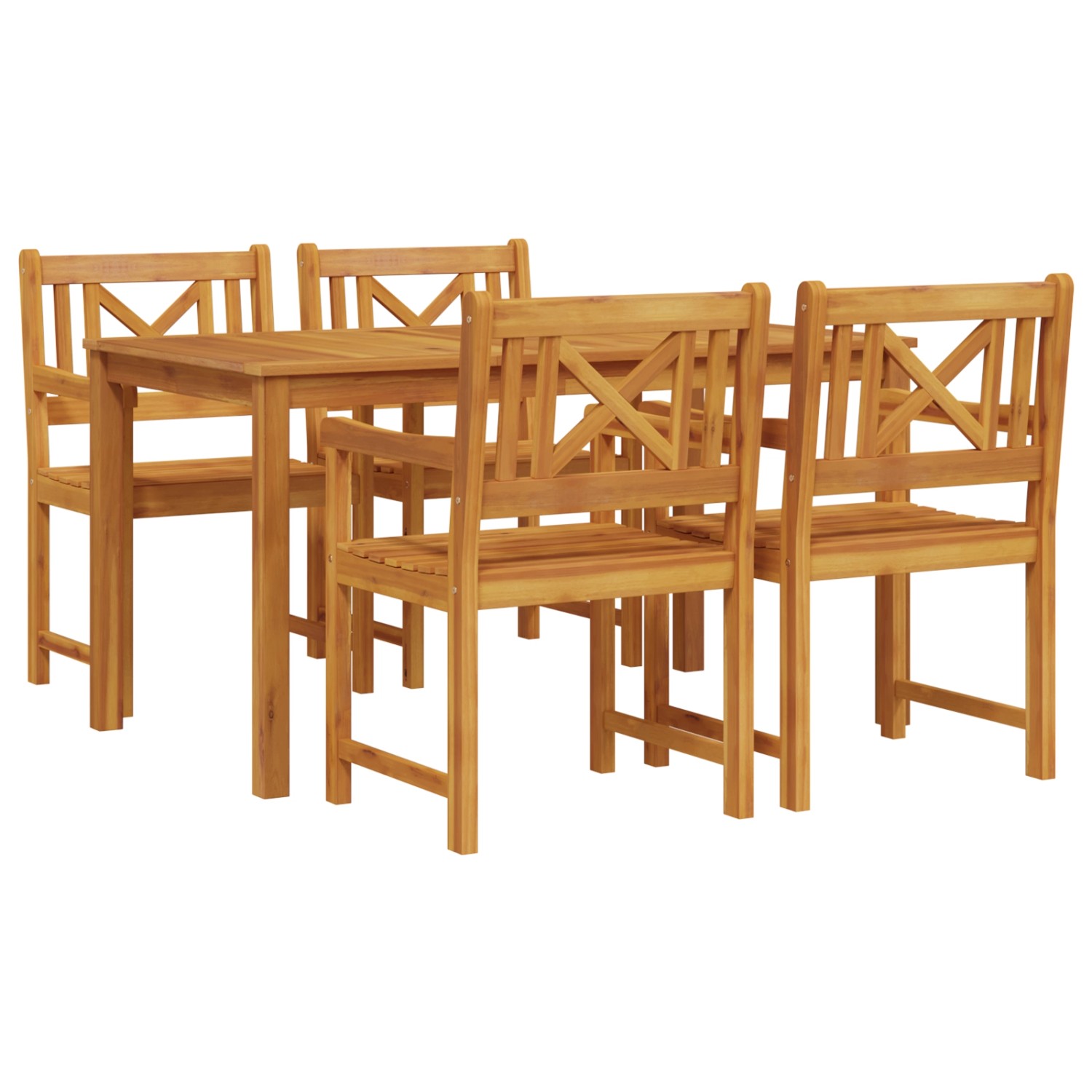 vidaXL 5-Teiliges Garten-Essset aus Massivem Akazienholz 3375650 von VIDAXL