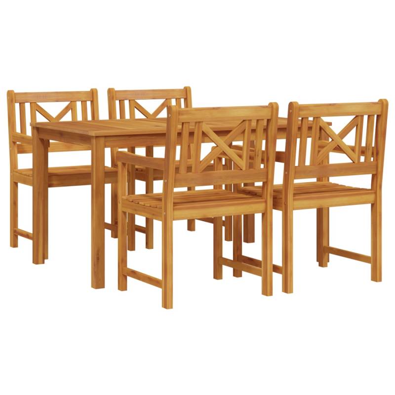 vidaXL 5-Teiliges Garten-Essset aus Massivem Akazienholz 3375650 von VIDAXL